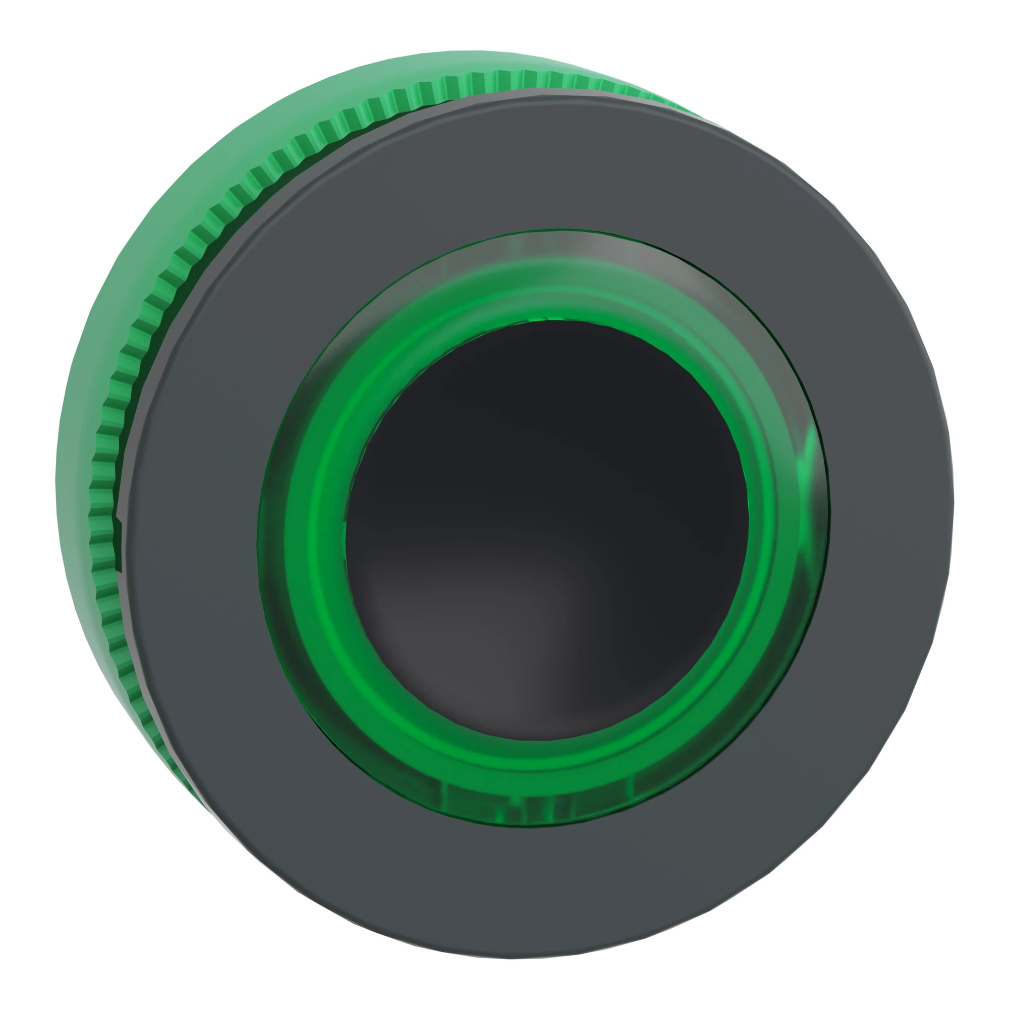 Schneider Electric ZB5FW933 Illuminated Push Button, Front Element, Harmony XB5F, Plastic, 30mm, Green, for Universal LED, Illuminated Ring (img_001)