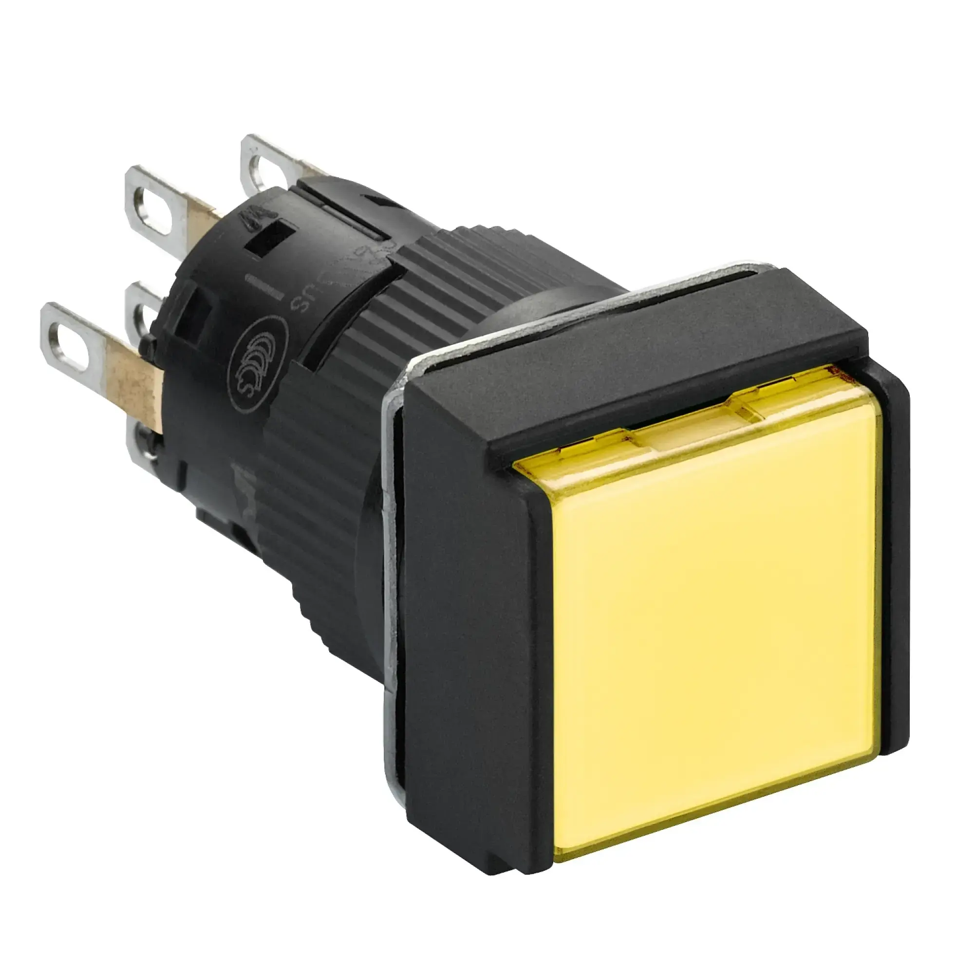 Schneider Electric XB6ECA52P Yellow pushbutton Ø 16, flat, without latching, 2NO (img_002)