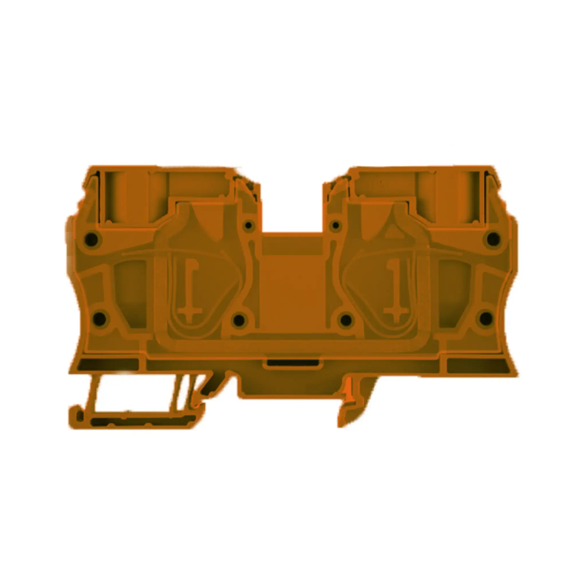 Weidmüller 1830760000 Feed-through terminal block, Tension-clamp connection, orange, 35 mm², 125 A, 800 V, Number of connections: 2 (img_001)