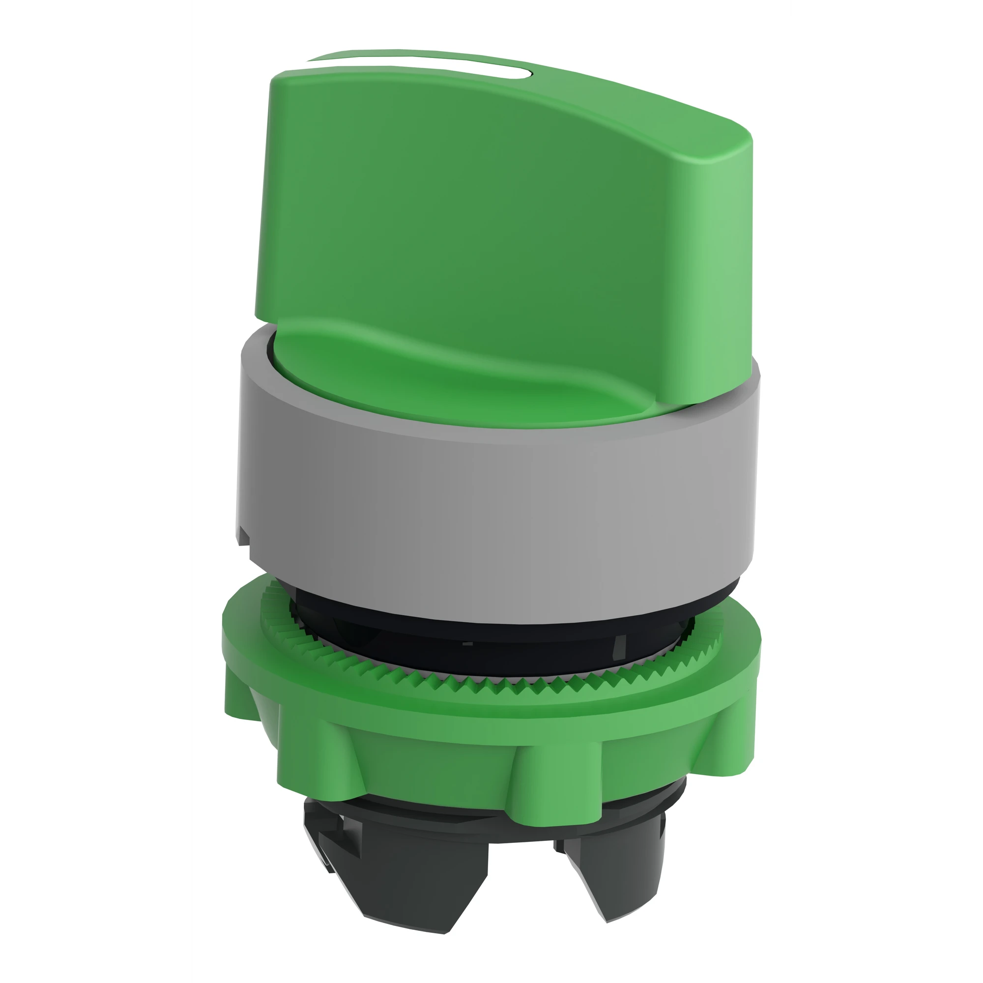 Schneider Electric ZB5AD403C0 Selector switch, front element, Harmony XB5, plastic, 22mm, light grey, green, 2 positions, momentary (img_005)