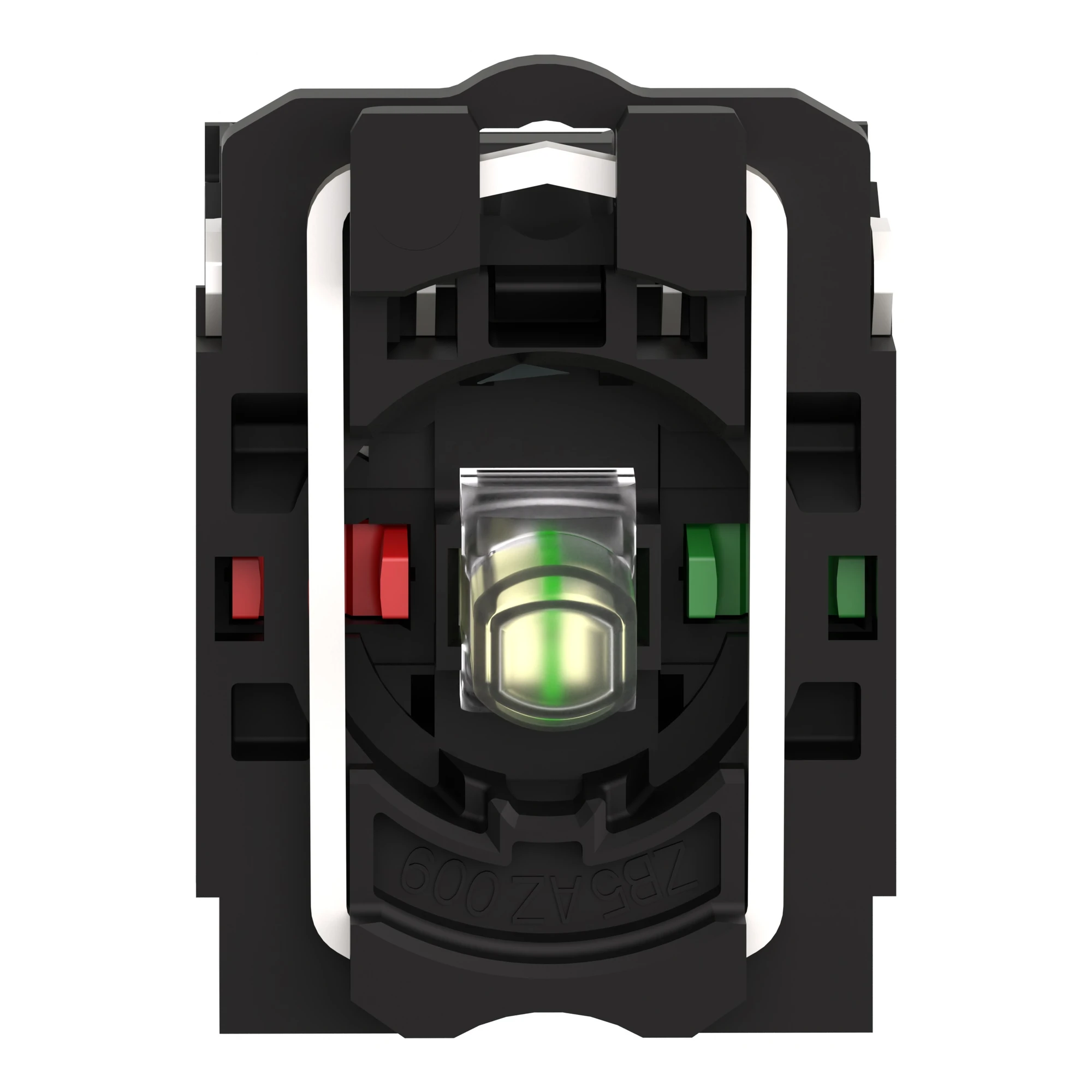 Schneider Electric ZB5AW0G15 Auxiliary Contact Block, Harmony XB5, Plastic, White, Universal LED, With Mounting Flange, 1NC + 1NO, 110-120V AC (img_003) Schneider Electric ZB5AW0G15 Auxiliary Contact Block, Harmony XB5, Plastic, White, Universal LED, With Mounting Flange, 1NC + 1NO, 110-120V AC (img_003)