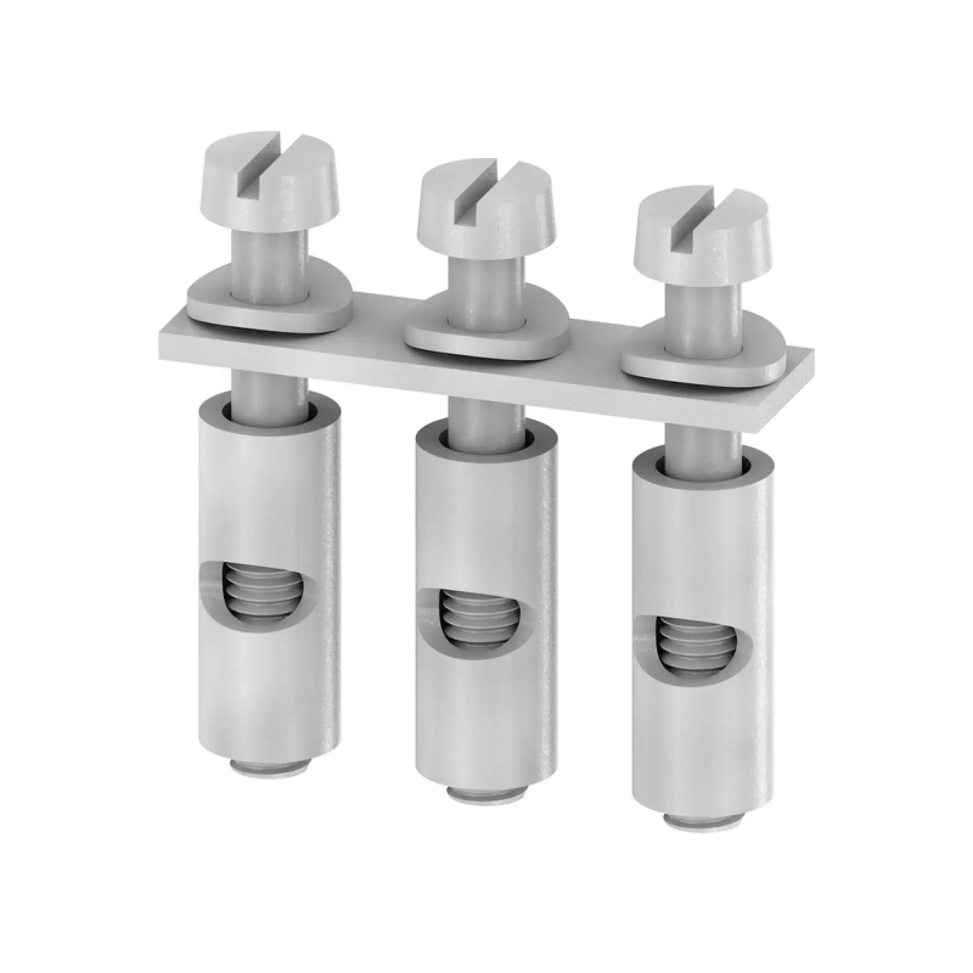 Weidmüller 0456800000 Cross-connector (terminal), when screwed in, grey, 41 A, Number of poles: 3, Pitch in mm: 6.00, Insulated: No, Width: 21.8 mm (img_001)