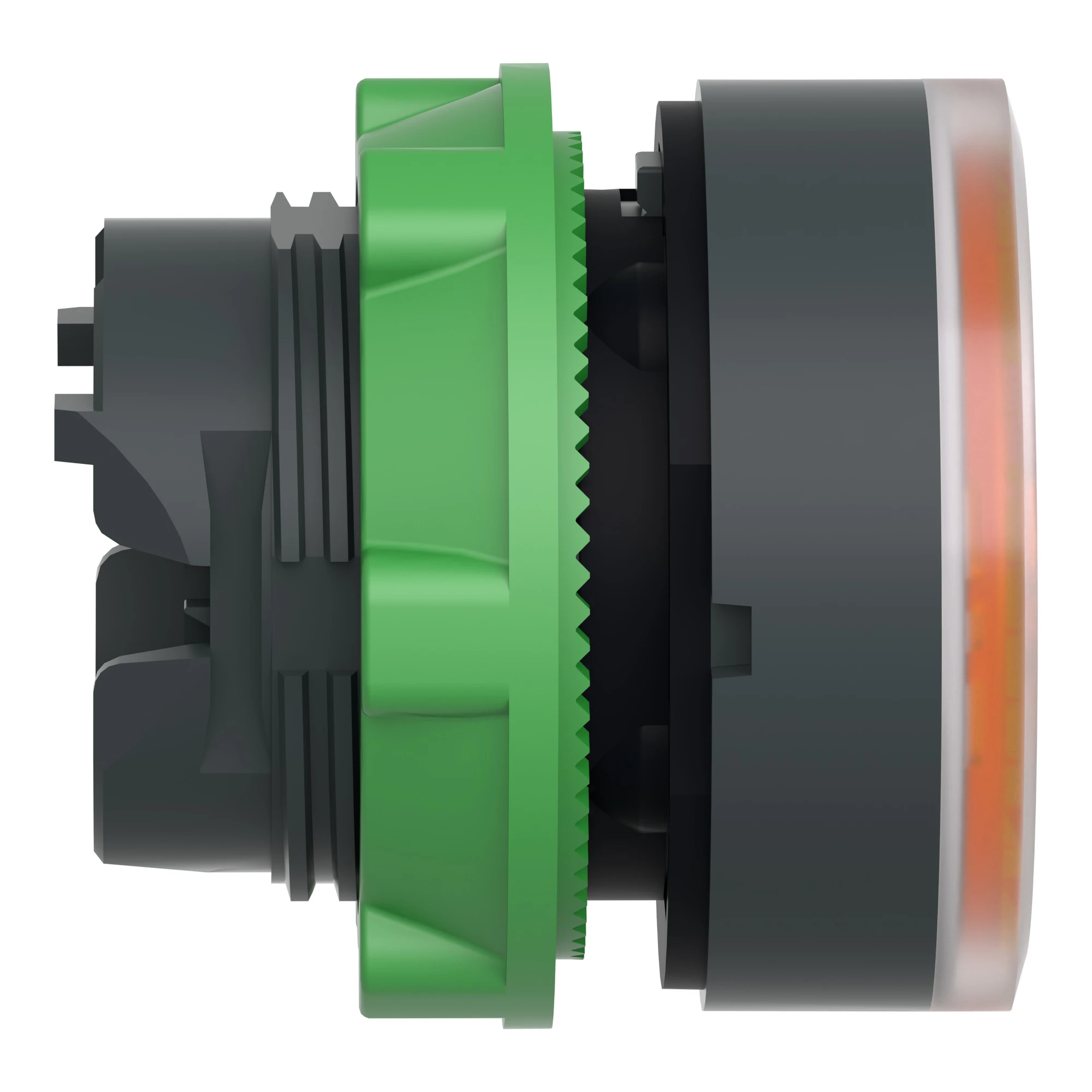 Schneider Electric ZB5AA58 Illuminated Push Button, Front Element, Harmony XB5, Plastic, 22mm, Orange, for Universal LED, for Insert Label (img_003)