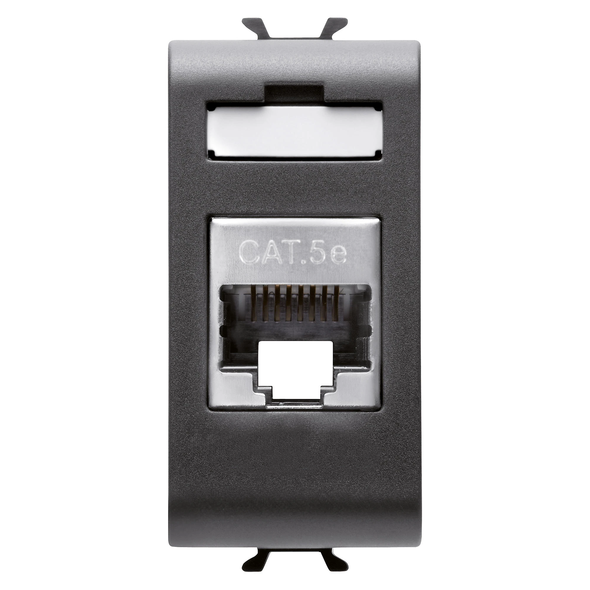 GEWISS GW12422 RJ45 SOCKET - CATEGORY 5e - FTP - 1 MODULE - SATIN BLACK - CHORUSMART (img_001)