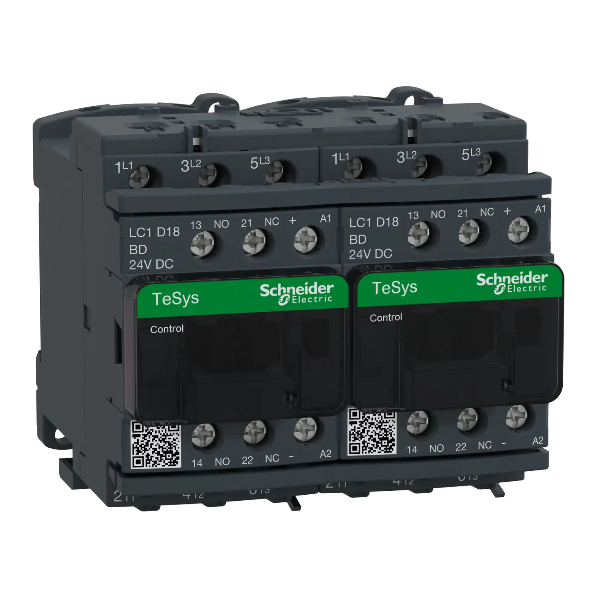 Schneider Electric LC2D18BDV Reversing contactor combination, 3p+1NO+1NC, 7.5kW/400V/AC3, 18A, coil 24V DC (img_002)