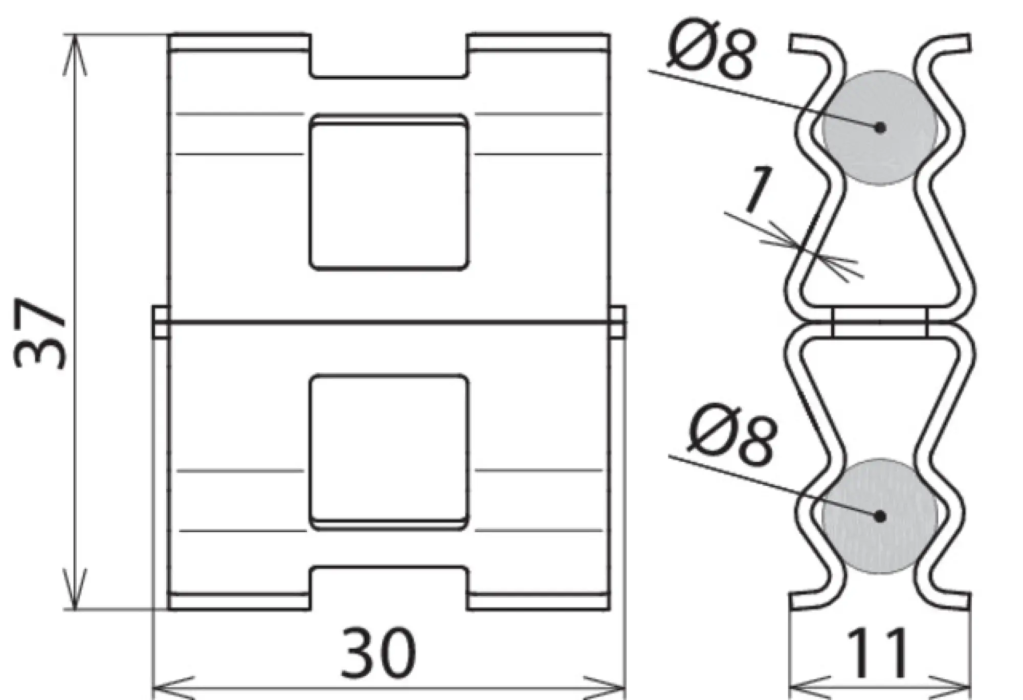 Dehn 308135 DEHNclip rebar clamp St/bare for Rd 8 mm / Rd 8 mm (img_004)