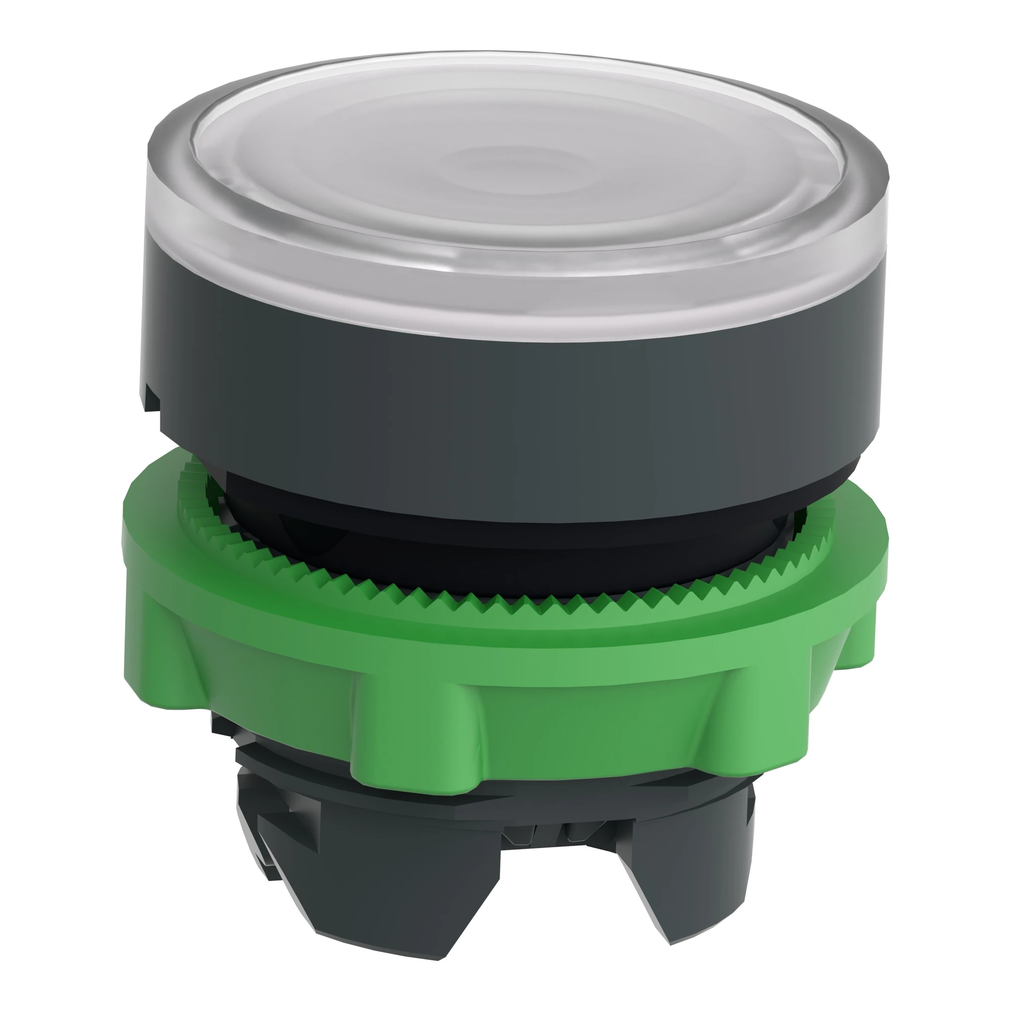 Schneider Electric ZB5AA18 Illuminated Push Button, Front Element, Harmony XB5, Plastic, 22mm, White, for Universal LED, for Insert Label (img_003)
