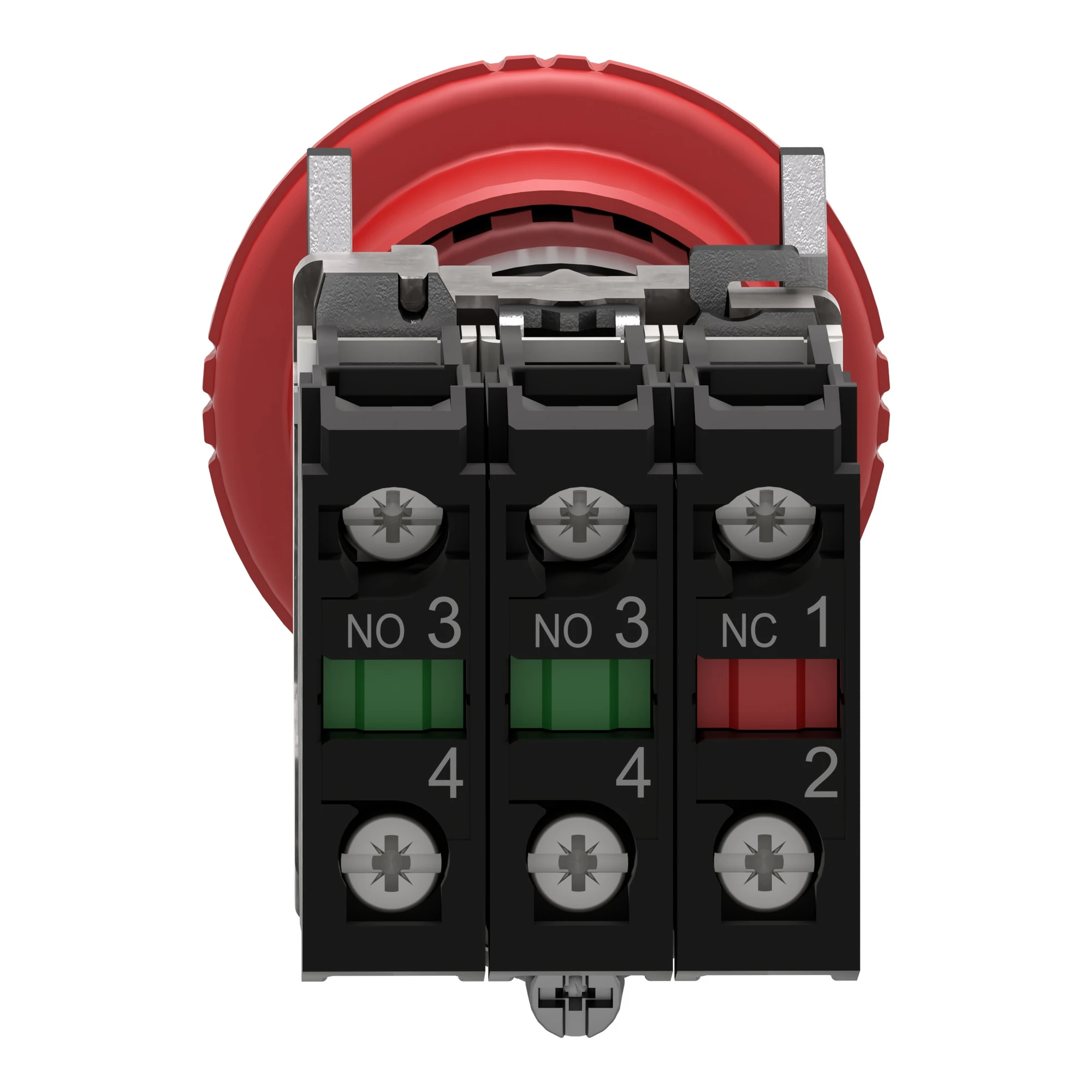 Schneider Electric XB4BS84441 Emergency Stop/Emergency-Stop Switch, Harmony XB4, Metal, 22mm, red, Mushroom 40mm, Turn to Release, 1NC+2NO (img_004)
