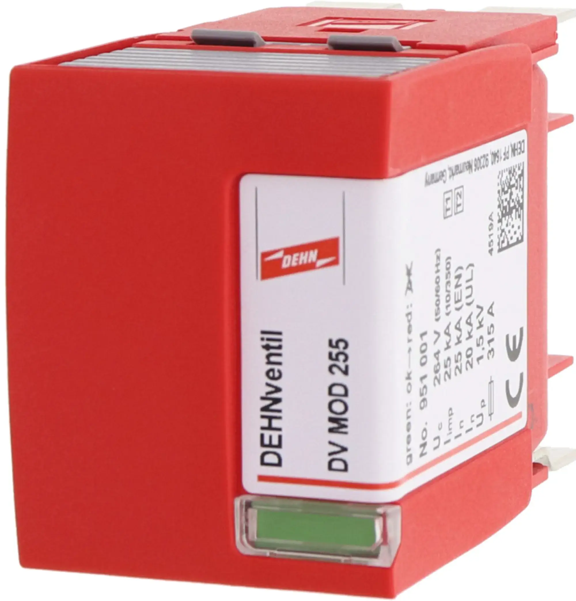 Dehn 951001 Spark-gap-based protection module Type 1 + Type 2 for DEHNventil M (img_001)