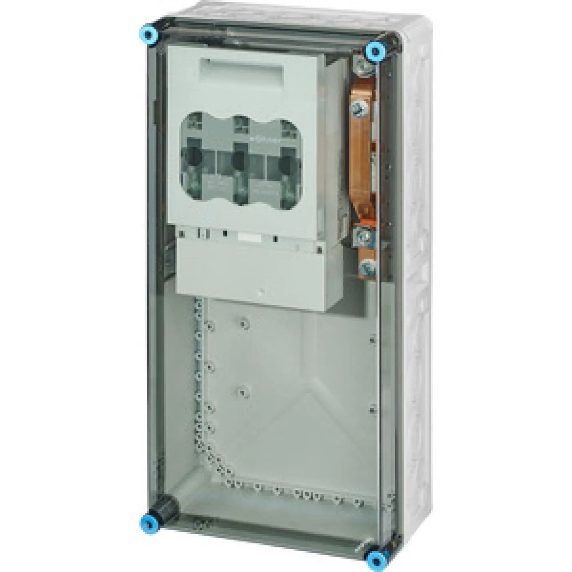 Hensel 20001390 Mi-NH-Sicherungslasttrennschaltergehäuse , 1xNH 1,a. Sammels., 250A, 5polig Mi 6480 (img_001)