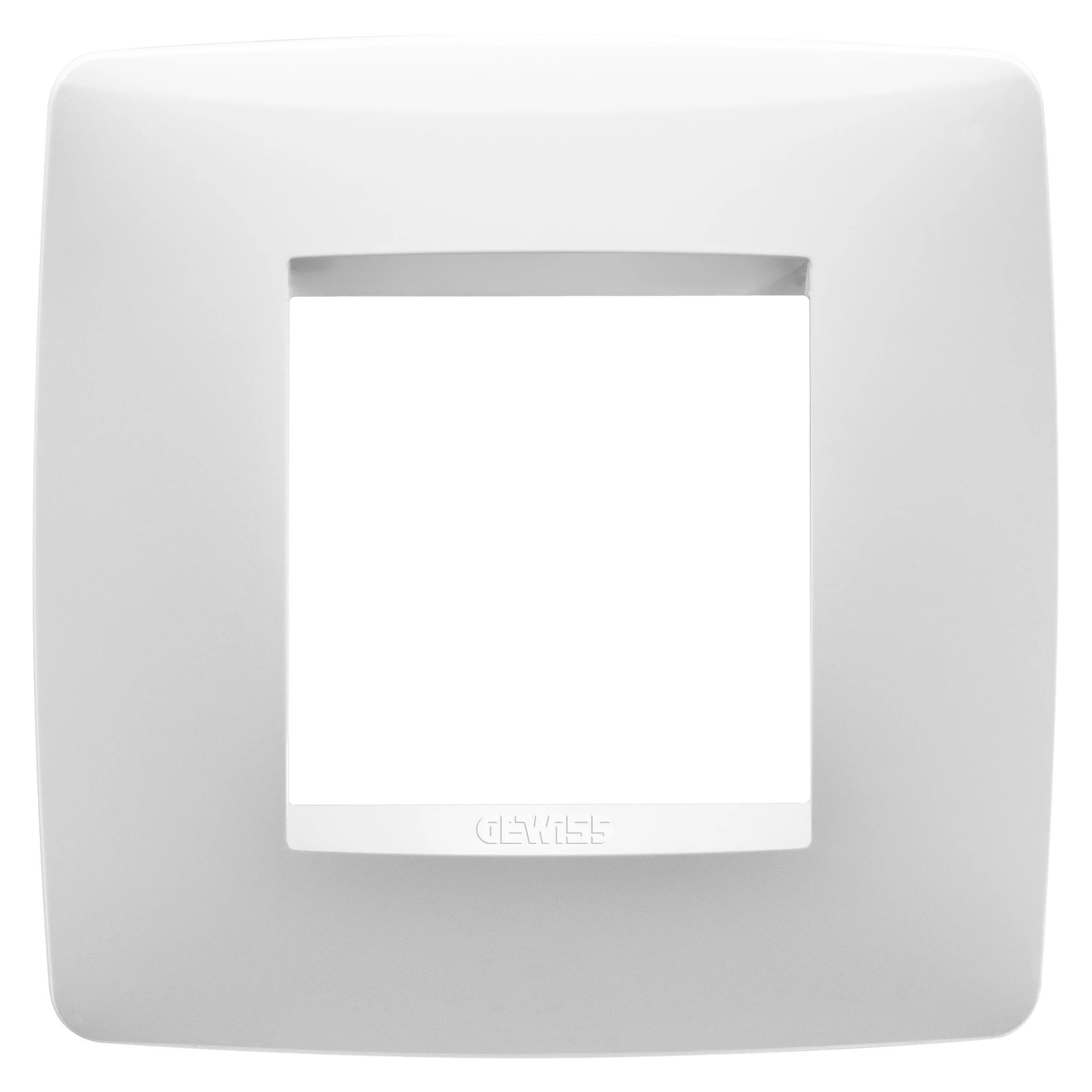 GEWISS GW16122TB ONE INTERNATIONAL PLATE - TECHNOPOLYMER - 2 MODULES - WHITE - CHORUSMART (img_001)