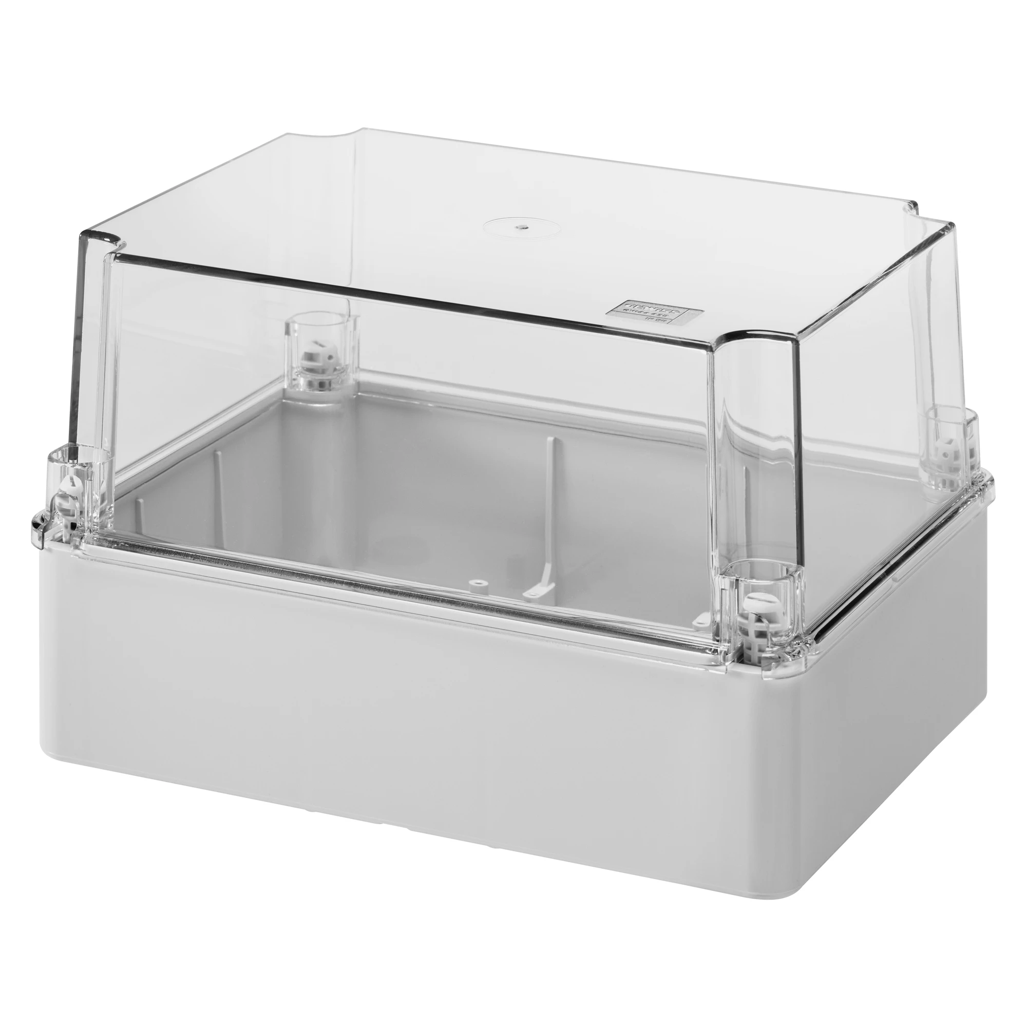 GEWISS GW44438 Abzweigkasten transparent hoher Deckel fuer Elektro 240x190x160mm IP56 GWT 650°C (img_001) GEWISS GW44438 Abzweigkasten transparent hoher Deckel fuer Elektro 240x190x160mm IP56 GWT 650°C (img_001)