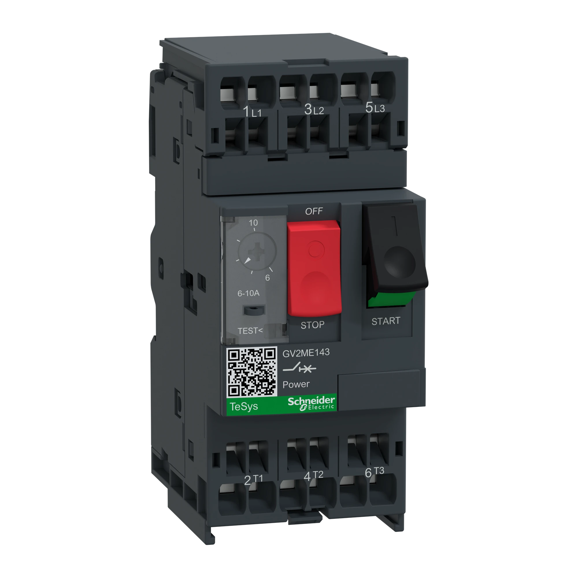Schneider Electric GV2ME143 Motor protection switch, 3p, 6-10A, pushbutton operation, spring terminal (img_001) Schneider Electric GV2ME143 Motor protection switch, 3p, 6-10A, pushbutton operation, spring terminal (img_001)