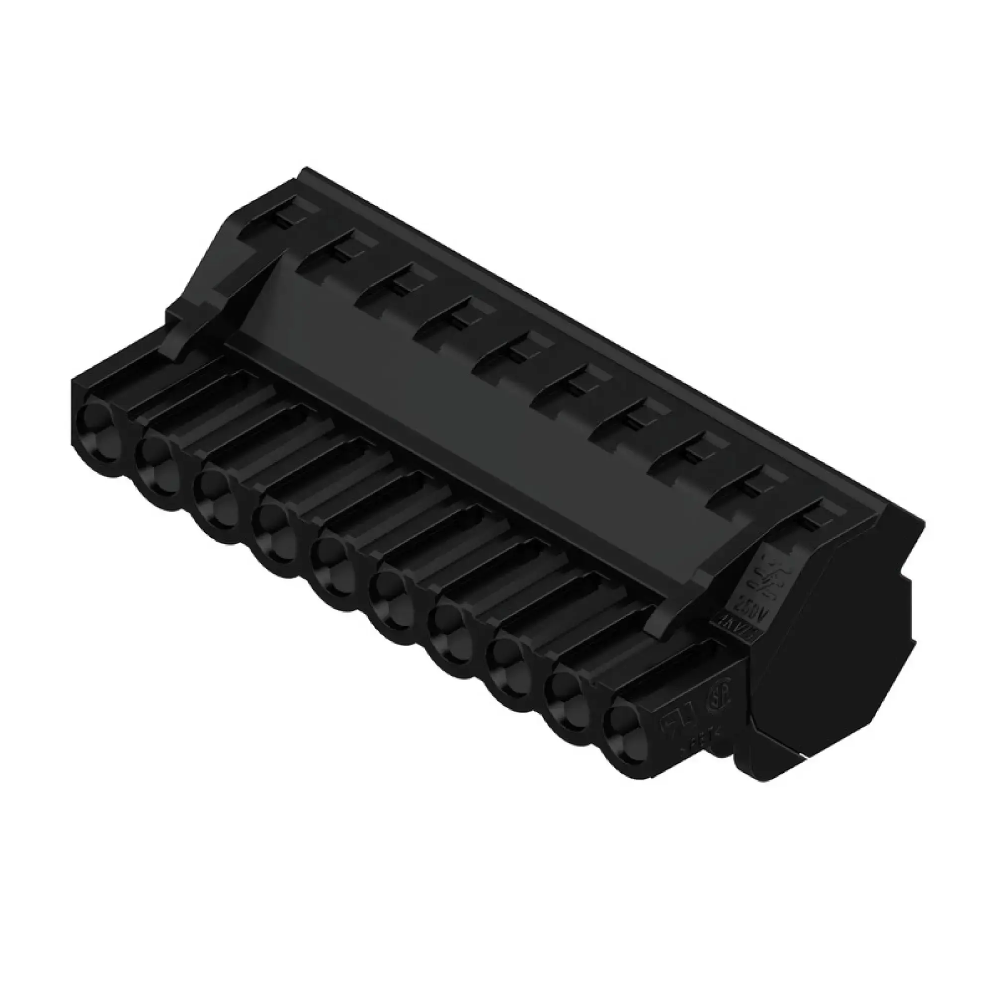 Weidmüller 1946640000 PCB connector (wire connection), 320 V, 17.5 A, Pitch in mm: 5.08, 4 mm², Number of poles: 10, Clamping yoke connection, Box (img_001)