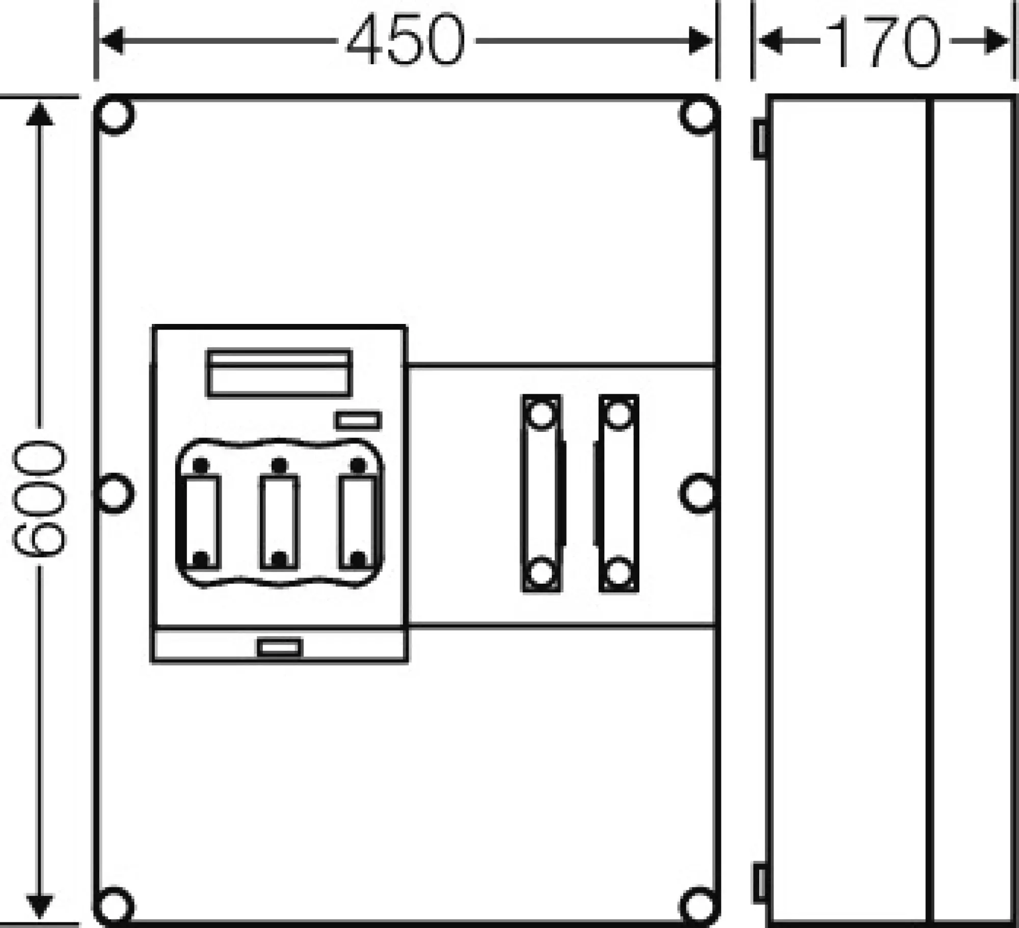 Hensel 20001417 Mi-NH-Sicherungslasttrennschaltergehäuse , 1xNH 1, 3polig 250 A+PE+N Mi 5651 (img_002)