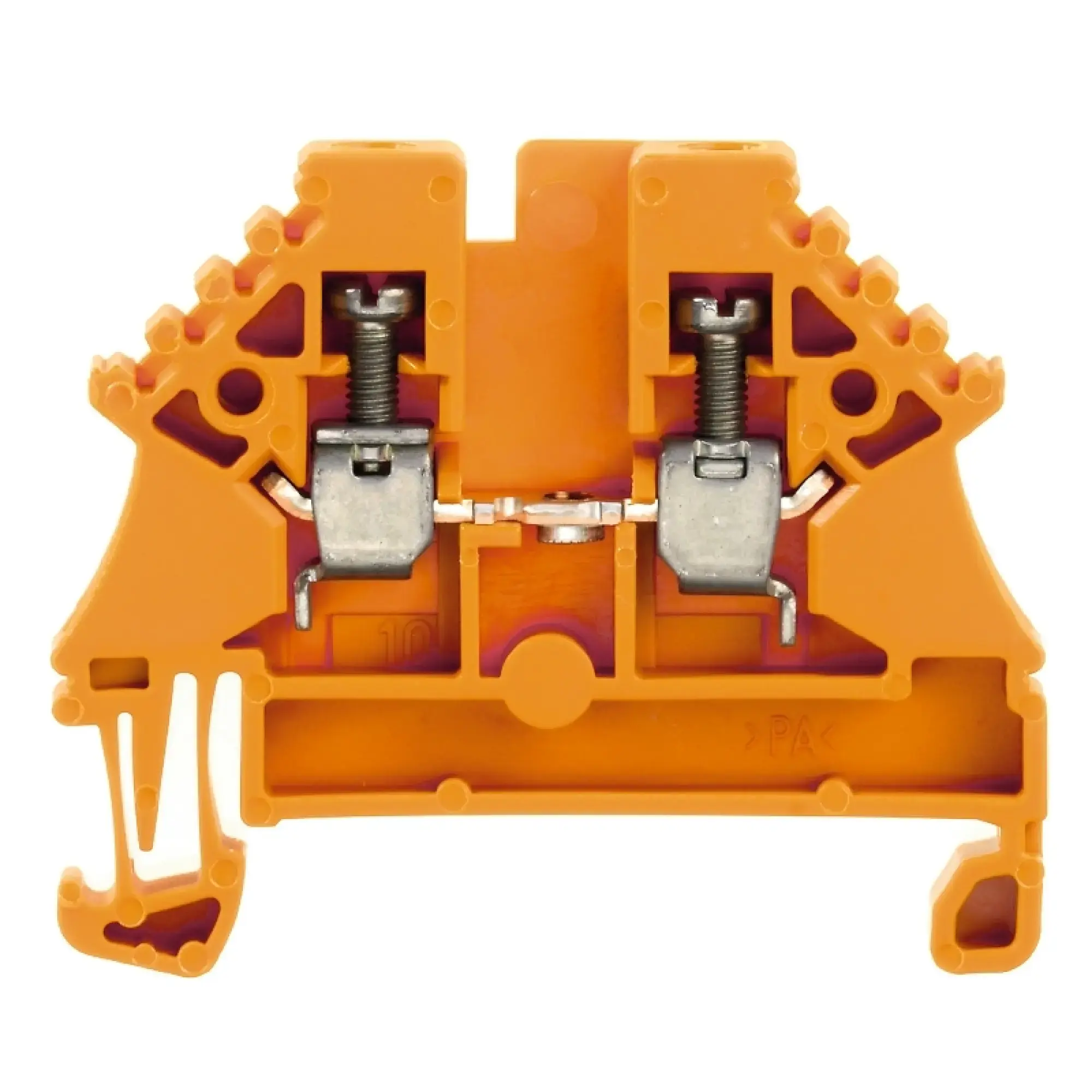Weidmüller 1023760000 Feed-through terminal block, Screw connection, orange, 2.5 mm², 24 A, 500 V, Number of connections: 2 (img_001)