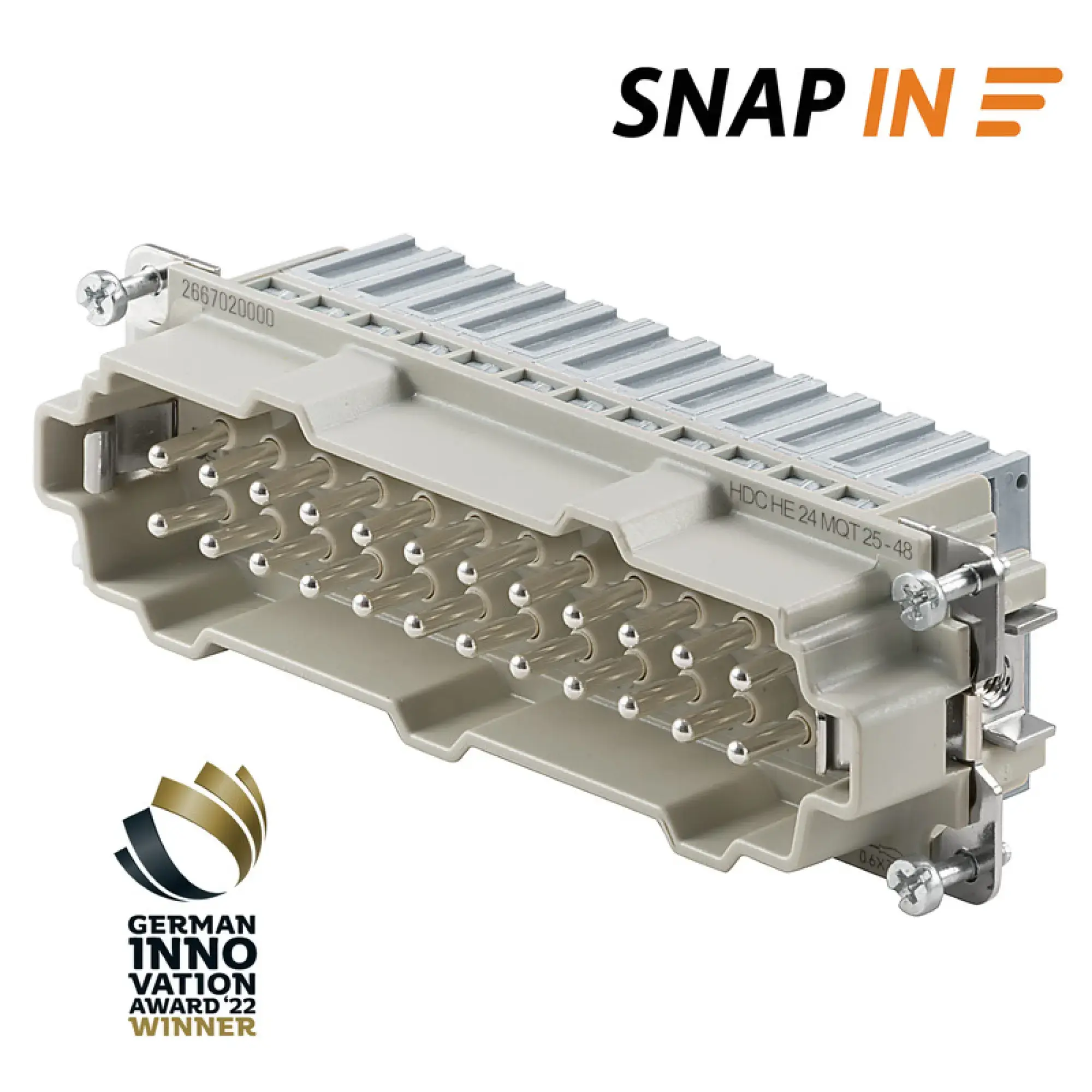 Weidmüller 2667020000 Contact insert (industry plug-in connectors), Male, 500 V, 16 A, Number of poles: 24, SNAP IN, Size: 12 (img_001) Weidmüller 2667020000 Contact insert (industry plug-in connectors), Male, 500 V, 16 A, Number of poles: 24, SNAP IN, Size: 12 (img_001)