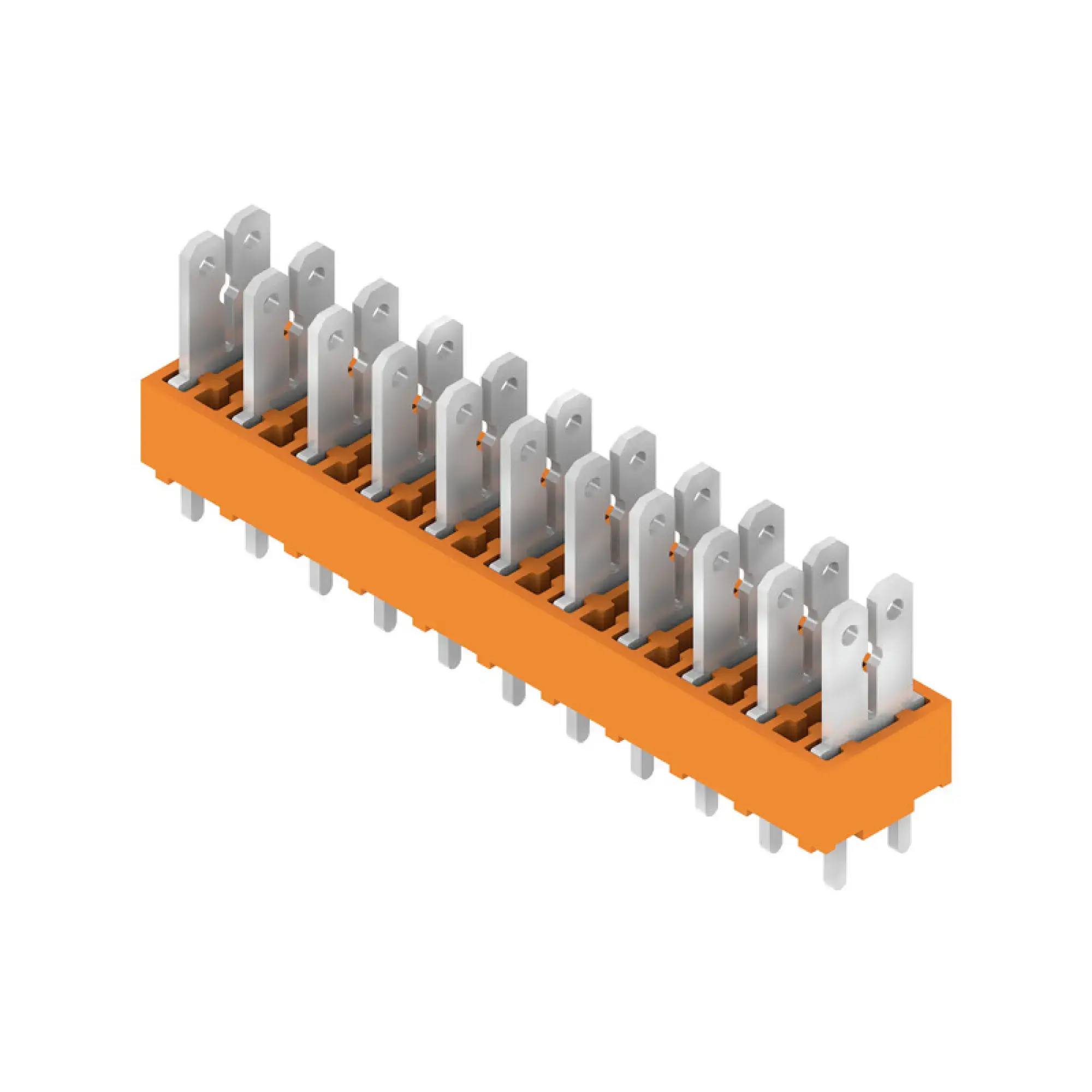 Weidmüller 9500510000 PCB terminal, 320 V, 24 A, Pitch in mm: 5.00, Number of poles: 11, Flat-blade connection, THT solder connection, 180°, Box (img_001) Weidmüller 9500510000 PCB terminal, 320 V, 24 A, Pitch in mm: 5.00, Number of poles: 11, Flat-blade connection, THT solder connection, 180°, Box (img_001)