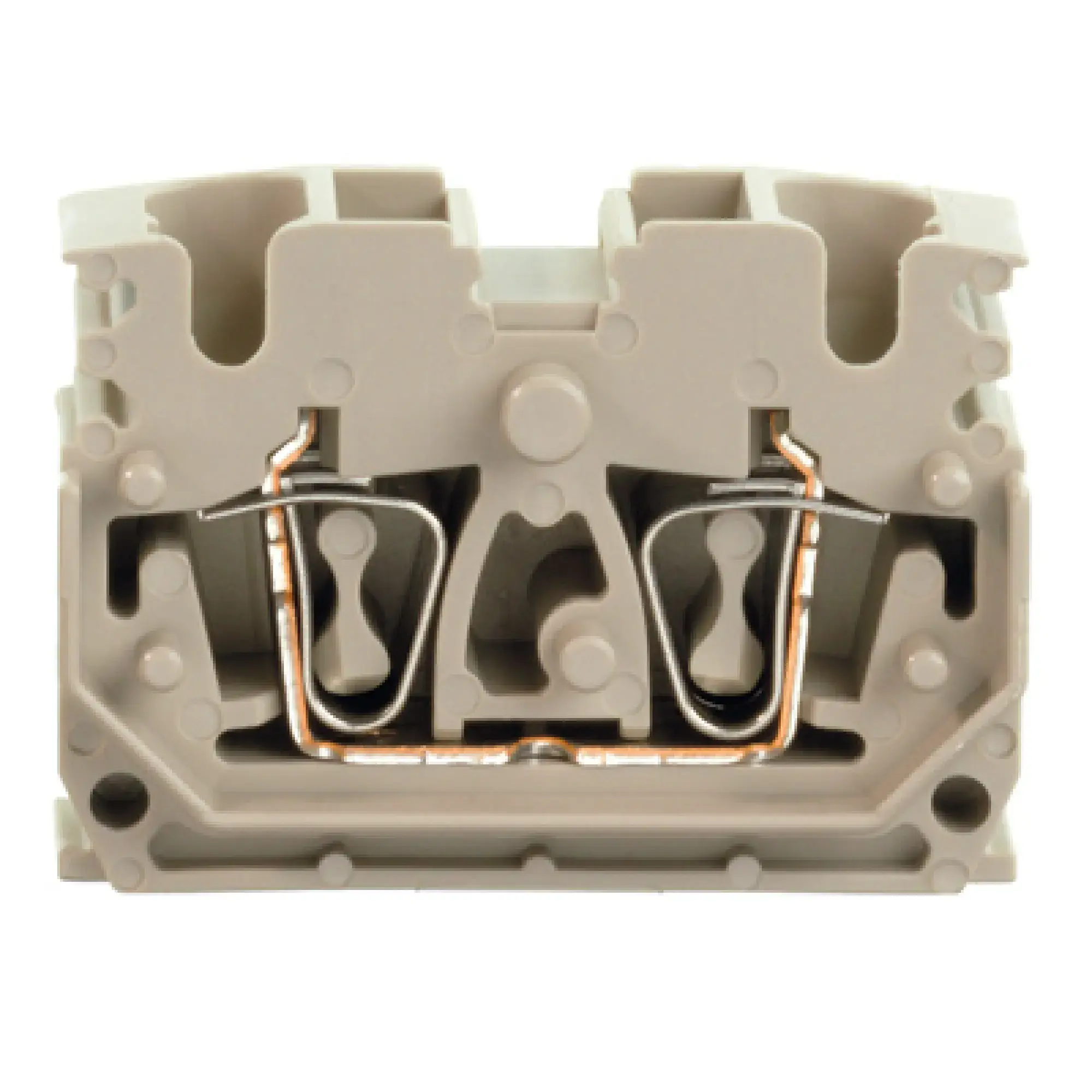 Weidmüller 1704690000 Feed-through terminal block, Tension-clamp connection, dark beige, 2.5 mm², 24 A, 800 V, Number of connections: 4 (img_001)