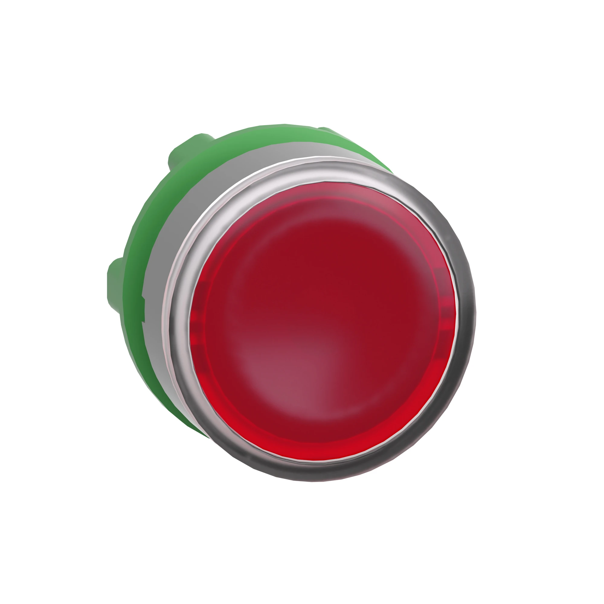 Schneider Electric ZB5AA48C0 Illuminated pushbutton, front element, Harmony XB5, plastic, 22mm, light grey, red, for universal LED, for insert label (img_002)