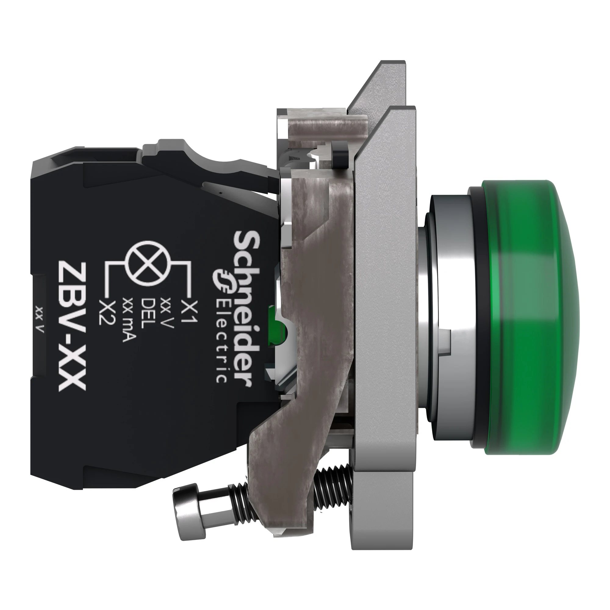 Schneider Electric XB4BVGM3T Pilot light, Harmony XB4, Metal, 22mm, green incl. universal LED module with protector, 110-240V AC (img_003) Schneider Electric XB4BVGM3T Pilot light, Harmony XB4, Metal, 22mm, green incl. universal LED module with protector, 110-240V AC (img_003)