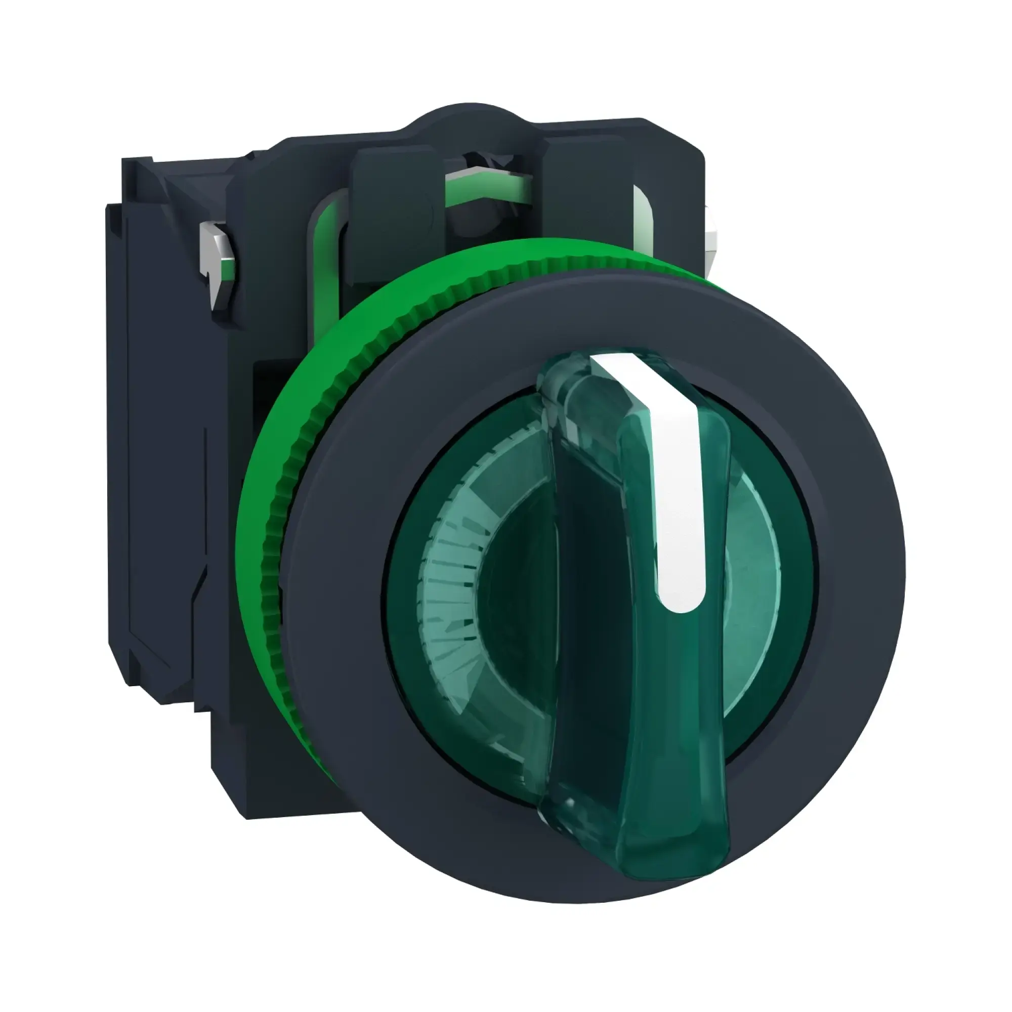 Schneider Electric XB5FK133M5 Illuminated Selector Switch, Harmony XB5F, Plastic, Green, 30mm, Universal LED, 3 Positions, 1NC + 1NO, 230-240V AC (img_001) Schneider Electric XB5FK133M5 Illuminated Selector Switch, Harmony XB5F, Plastic, Green, 30mm, Universal LED, 3 Positions, 1NC + 1NO, 230-240V AC (img_001)