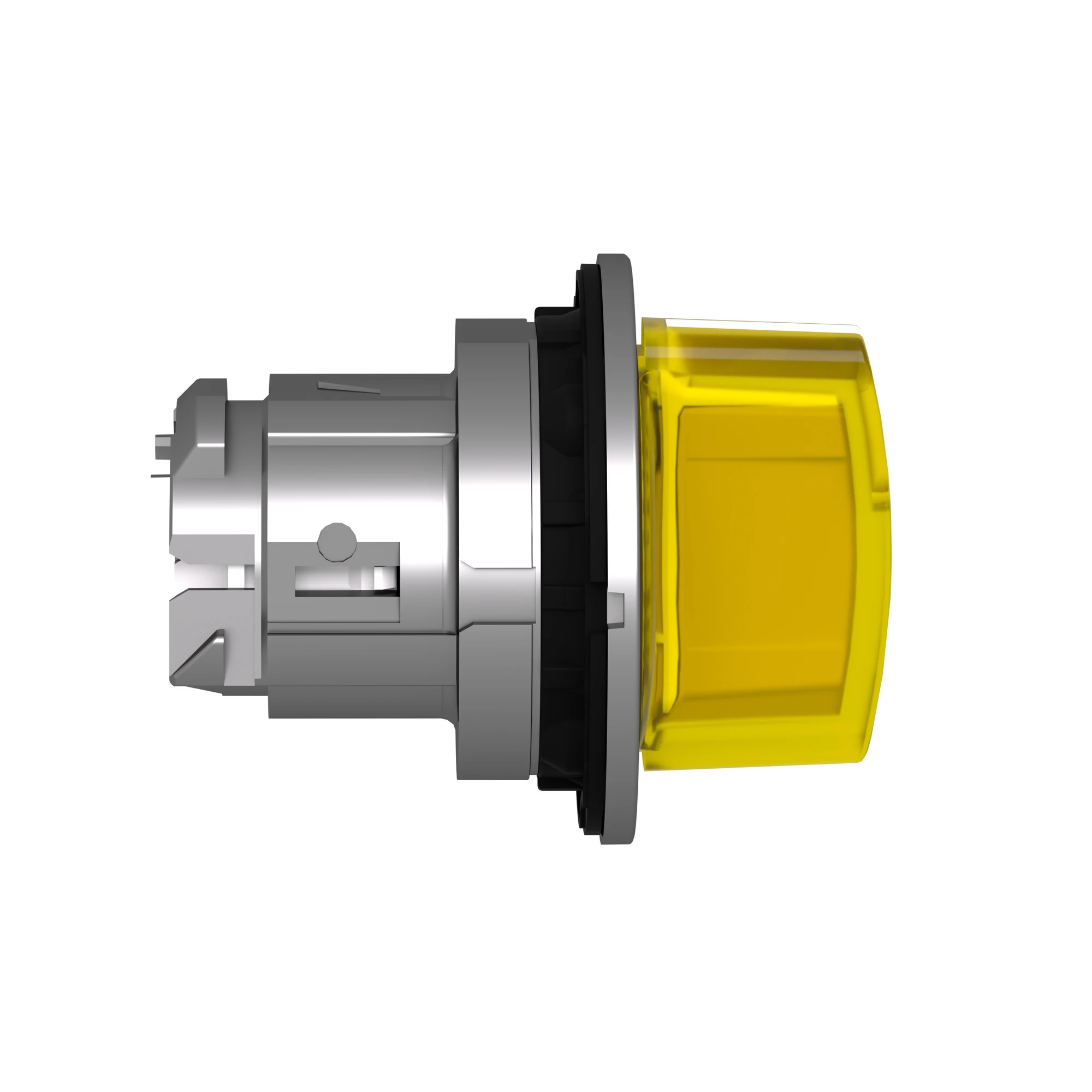 Schneider Electric ZB4FK1783 Illuminated selector switch, front element, Harmony XB4F, metal, 30mm, yellow, for universal LED, 3 positions, momentary left (img_002)