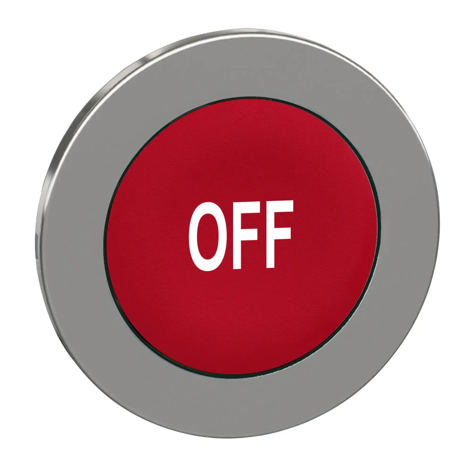 Schneider Electric ZB4FA435 Push Button, Front Element, Harmony XB4F, Metal, 30mm, Red, Labeled OFF, Momentary (img_002)