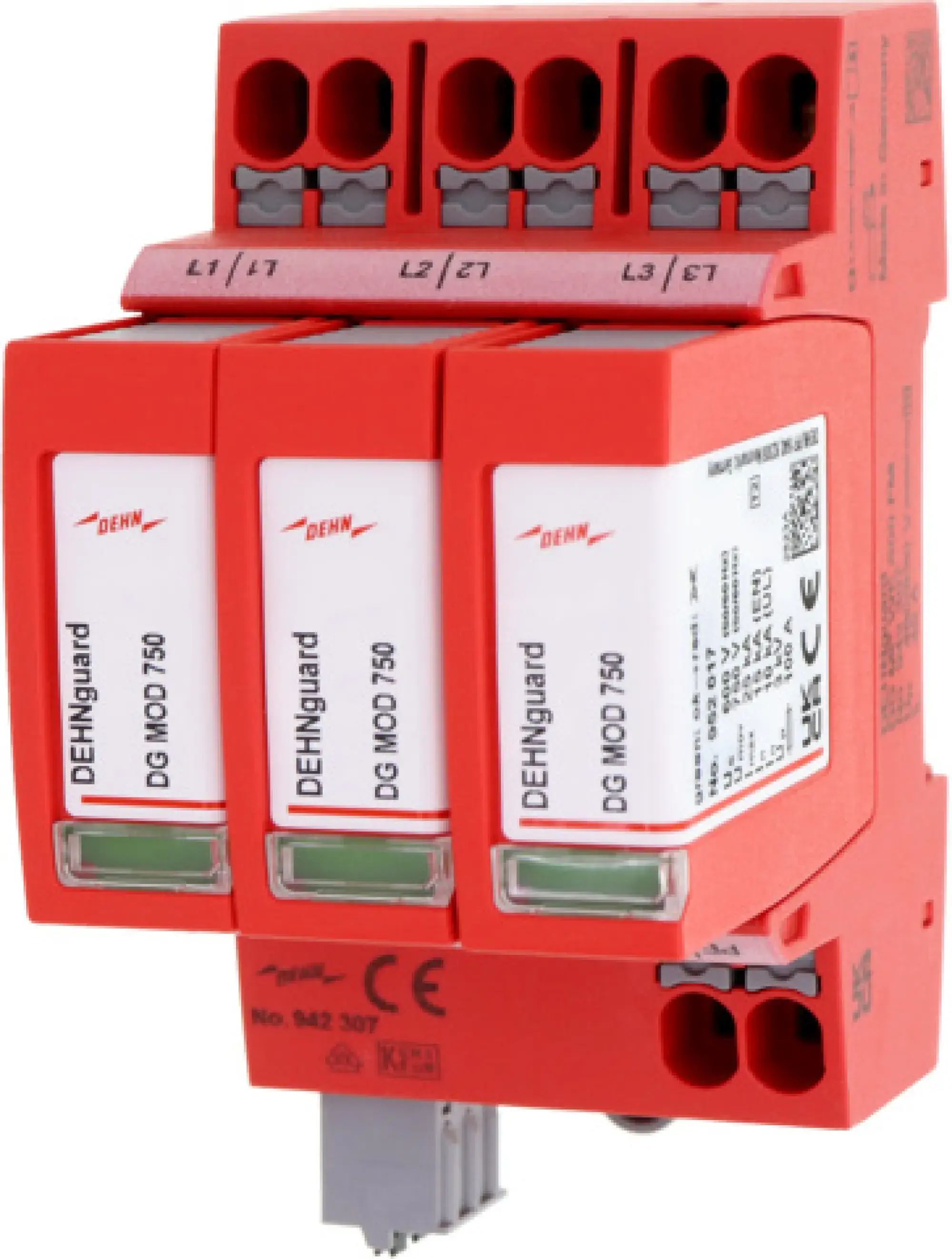 Dehn 942307 Type 2+3 surge arrester DEHNguard MP FM 3-pole Uc 600V TNC (img_001)