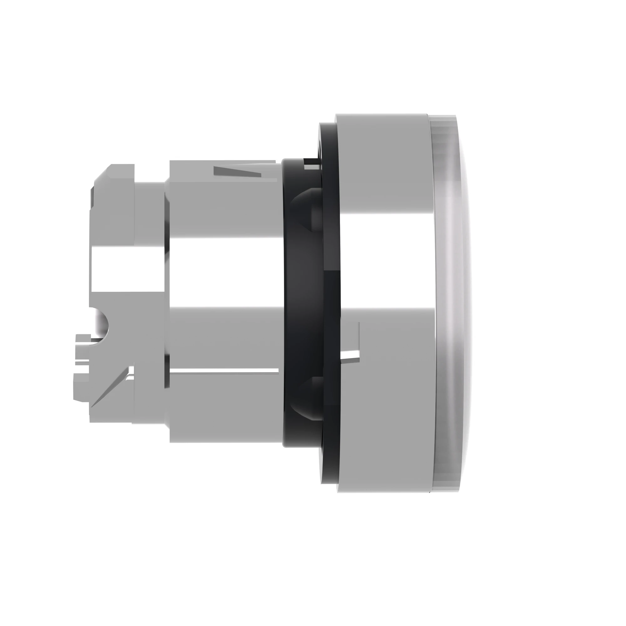 Schneider Electric ZB4BW313S Illuminated push button, front element, Harmony XB4, metal, 22mm, white, unlabeled, momentary, knurled, for universal LED (img_002)