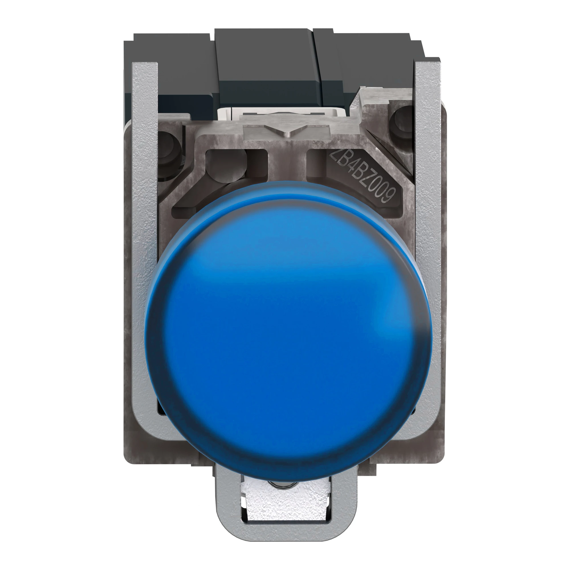 Schneider Electric XB4BV5B6 Pilot light, Harmony XB4, Metal, 22mm, blue, with transformer, incandescent lamp BA9s, smooth dome, screw terminal, 400V (img_003)