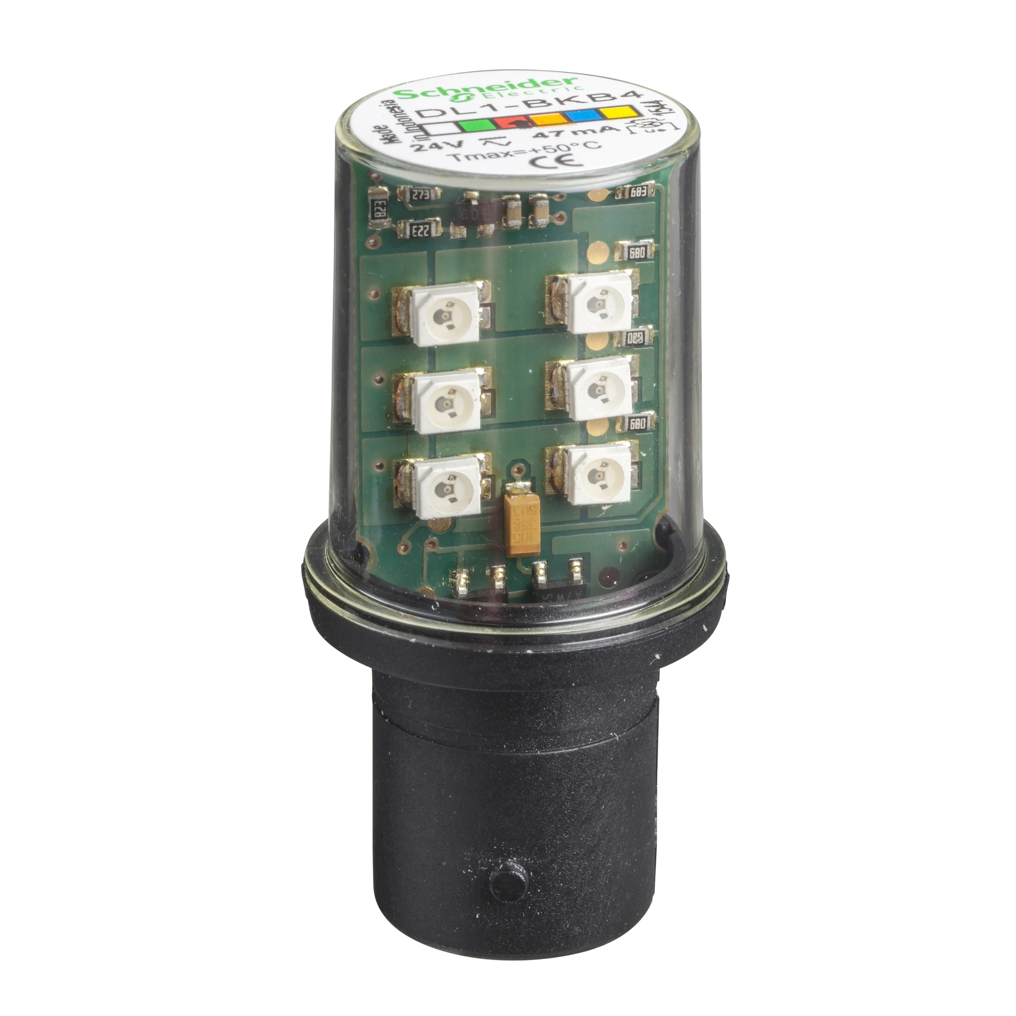 Schneider Electric DL1BKB4 LED Module, Flashing Light, Red for Command and Signaling Devices, BA 15d, 24 V (img_001)
