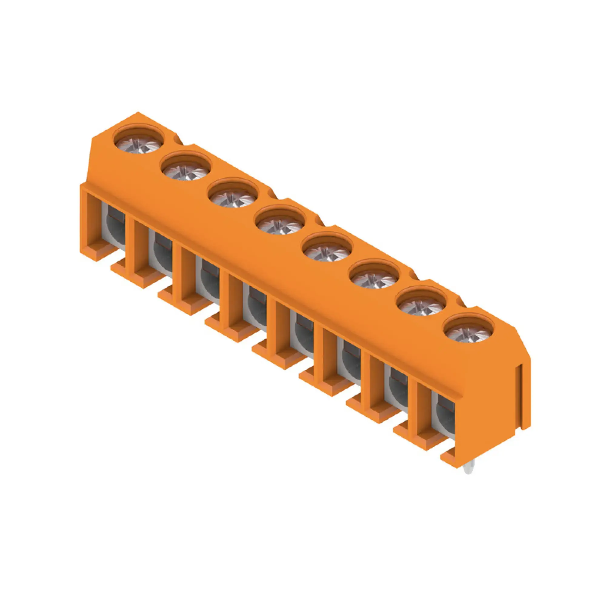 Weidmüller 1234600000 PCB terminal, 250 V, 24 A, Pitch in mm: 5.08, 2.5 mm², Number of poles: 8, Pressure clamp connection, THT solder connection, 90°, Box (img_001)
