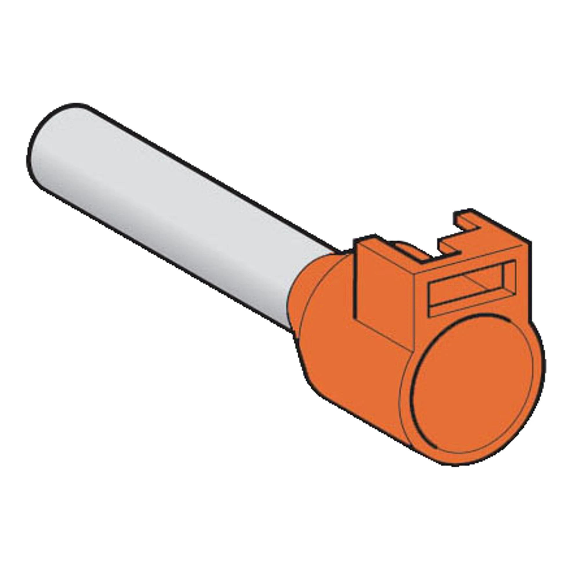 Schneider Electric DZ5CA042 Ferrules with clip for marking flag, normal version, 4mm2, orange (img_001) Schneider Electric DZ5CA042 Ferrules with clip for marking flag, normal version, 4mm2, orange (img_001)