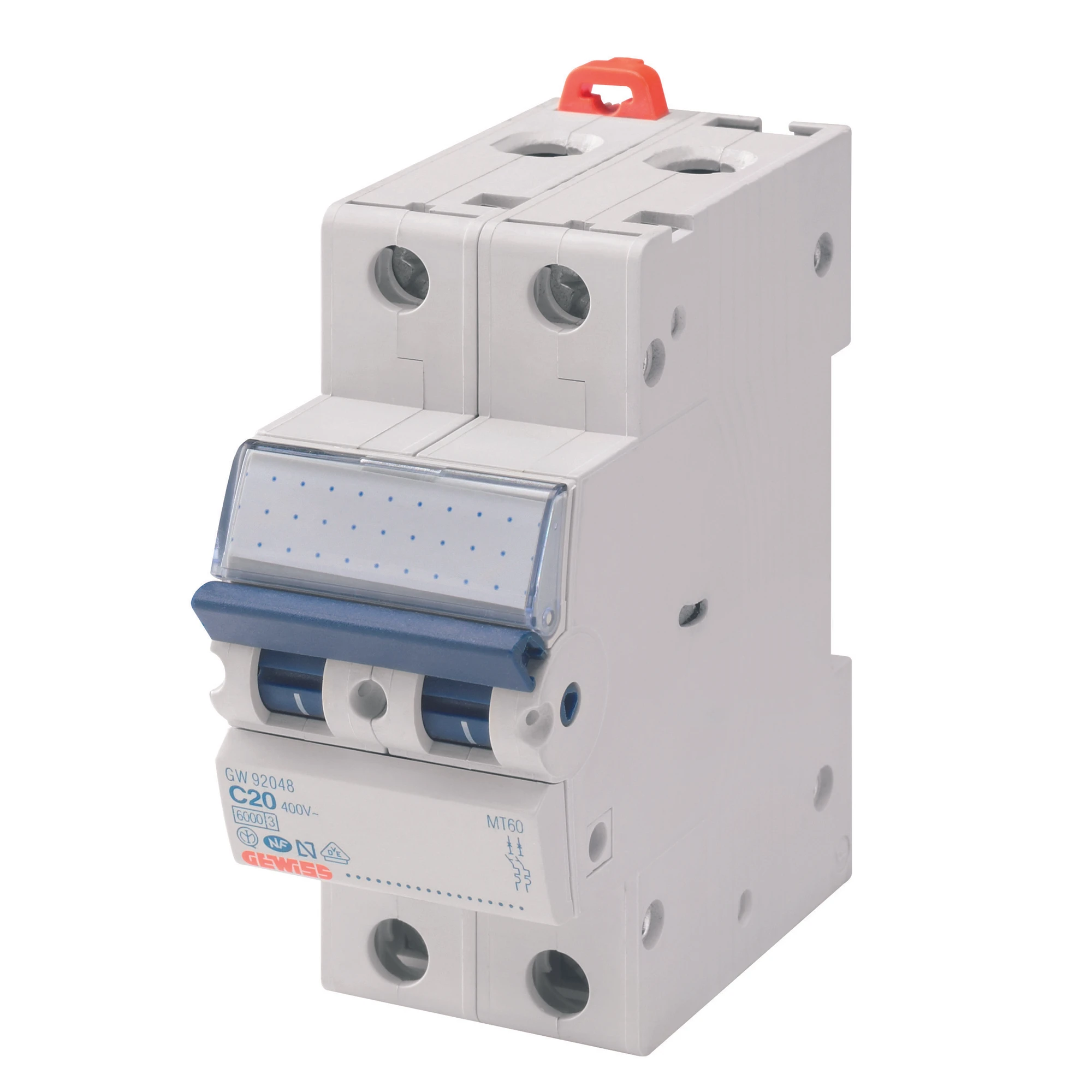 GEWISS GW92446 MINIATURE CIRCUIT BREAKER - MT 60- 2P CHARACTERISTIC D 10A - 2 MODULES (img_001)