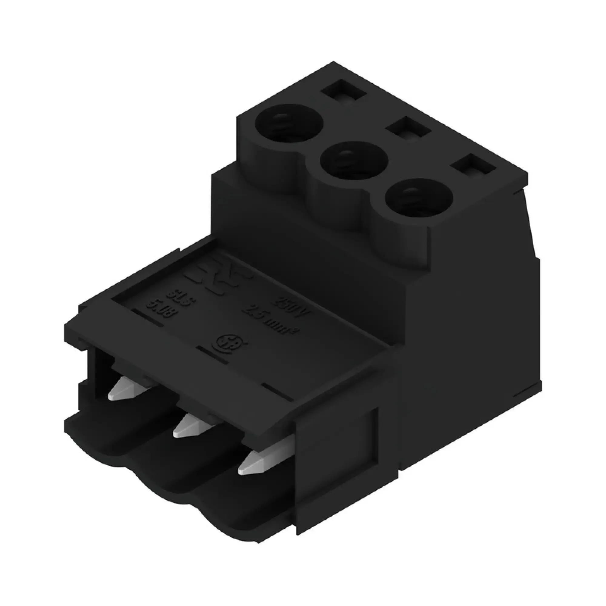 Weidmüller 1645240000 PCB connector (wire connection), 320 V, 21.5 A, Pitch in mm: 5.08, 3.31 mm², Number of poles: 3, Clamping yoke connection, Box (img_001)