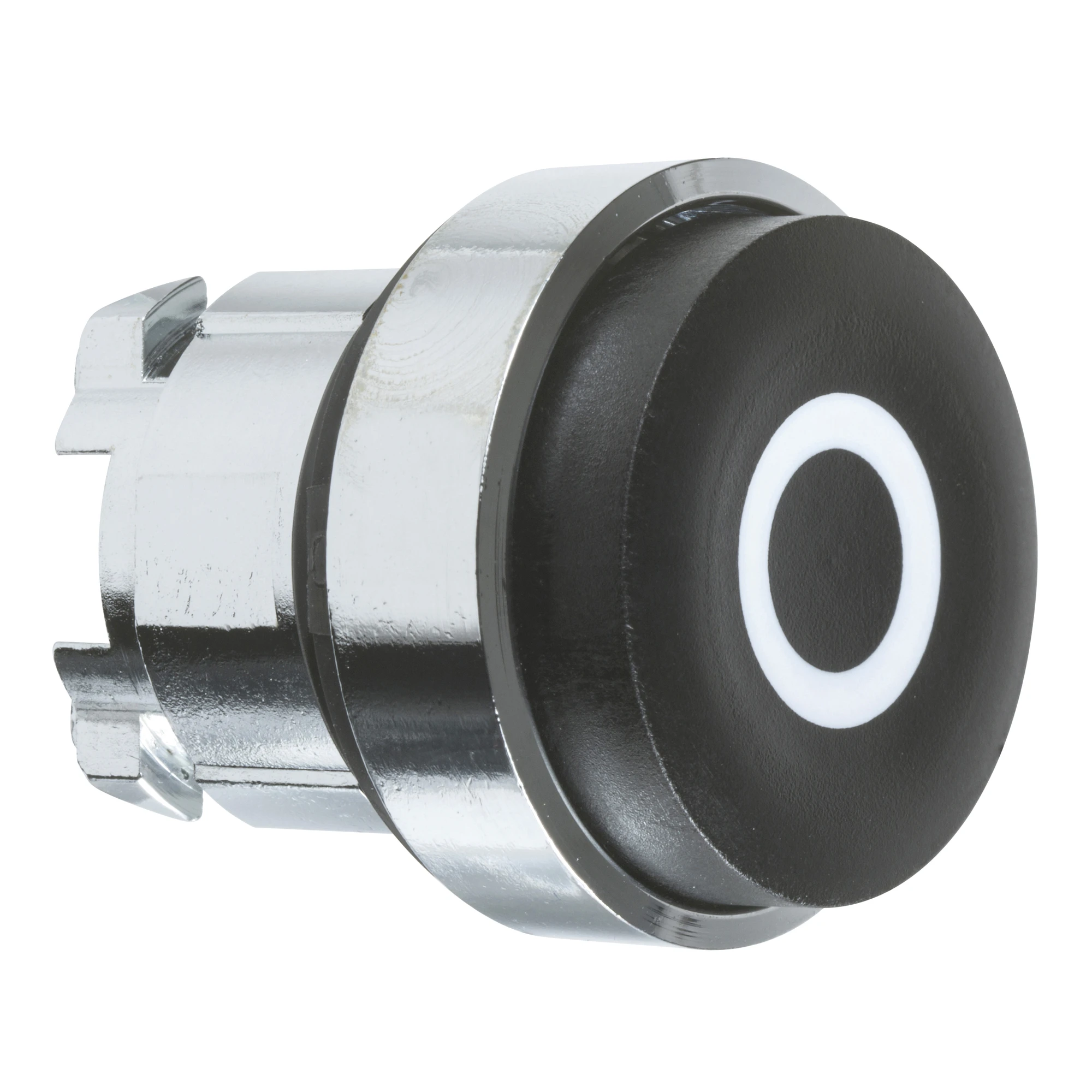 Schneider Electric ZB4BL232 Push button, front element, Harmony XB4, metal, 22mm, black, protruding, marked O, momentary (img_001)