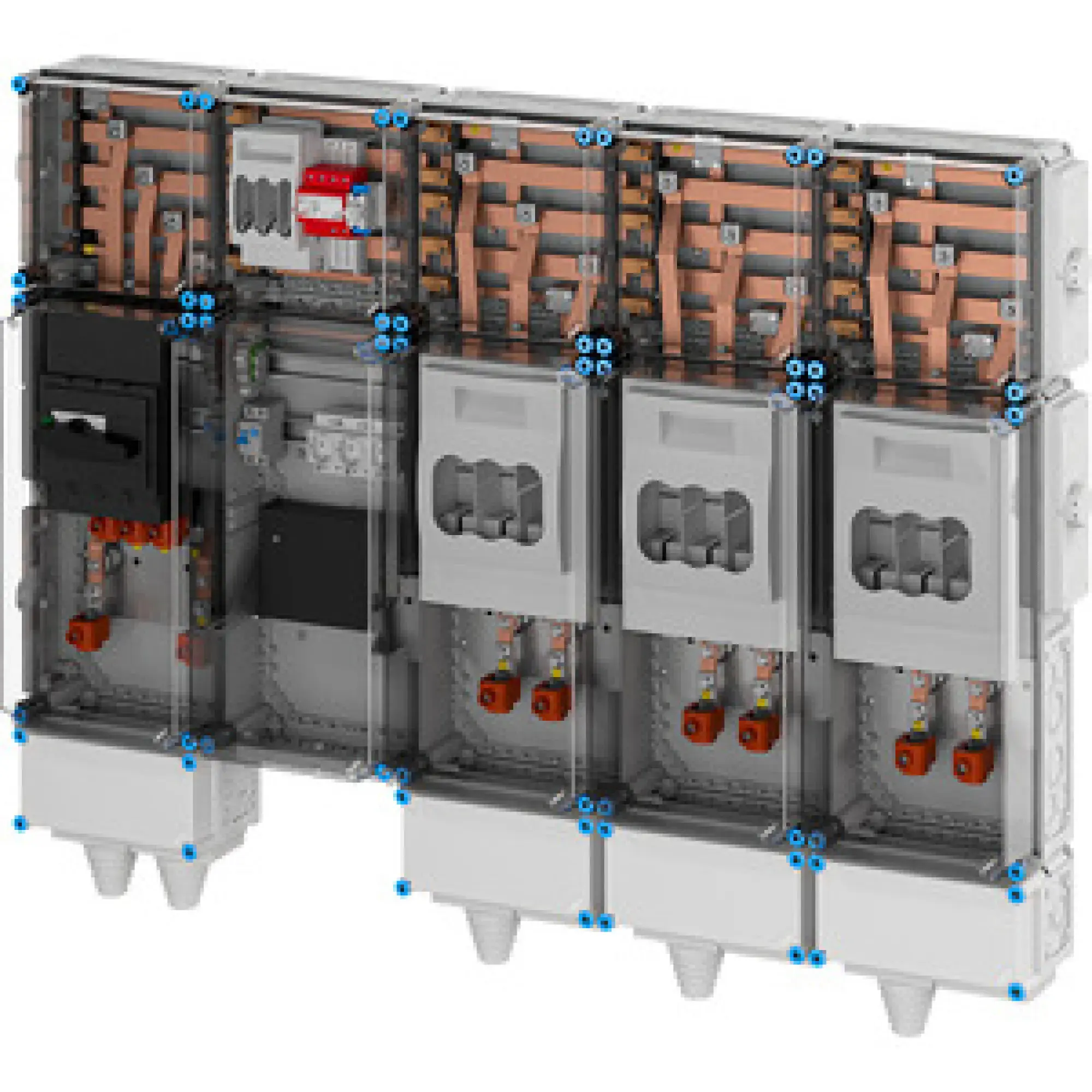 Hensel 65000251 Ladeverteiler für bis zu 3 Ladepunkte à 200 kW Mi EV 200kW 3001 (img_001)