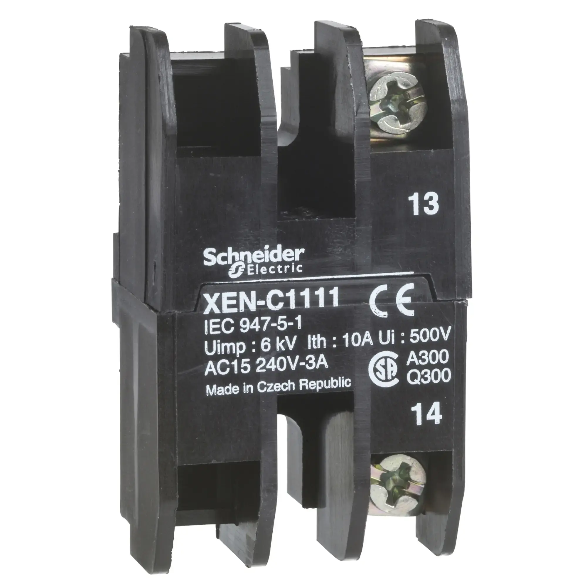 Schneider Electric XENC1121 Auxiliary switch without snap action, 1NC, front panel mount, pitch 30 or 40mm (img_002)