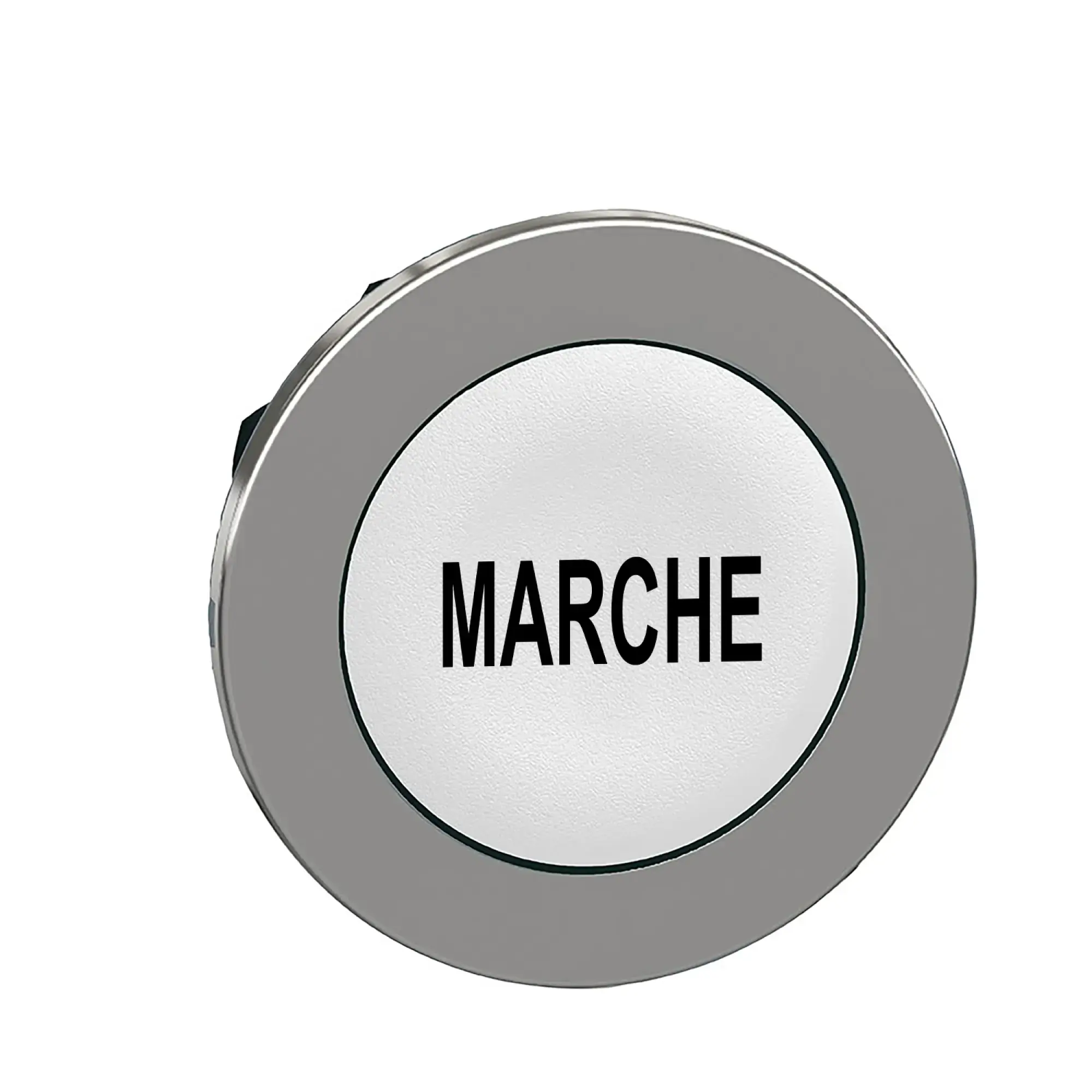 Schneider Electric ZB4FA142 Push Button, Front Element, Harmony XB4F, Metal, 30mm, White, Labeled 'MARCH', Momentary (img_009) Schneider Electric ZB4FA142 Push Button, Front Element, Harmony XB4F, Metal, 30mm, White, Labeled 'MARCH', Momentary (img_009)