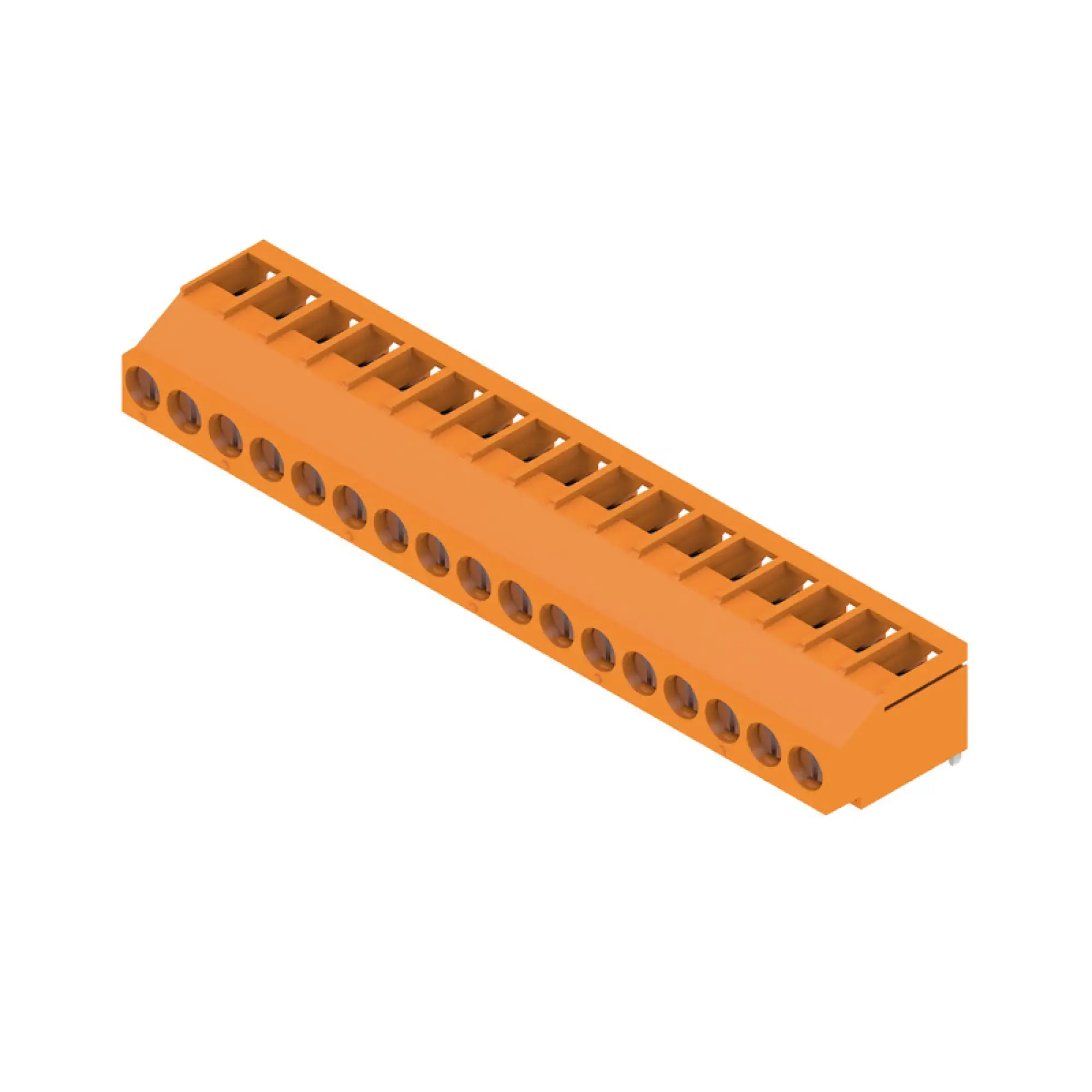 Weidmüller 2429650000 PCB terminal, 320 V, 32.5 A, Pitch in mm: 5.00, 6 mm², Number of poles: 17, Clamping yoke connection, THT solder connection, 180°, Box (img_001) Weidmüller 2429650000 PCB terminal, 320 V, 32.5 A, Pitch in mm: 5.00, 6 mm², Number of poles: 17, Clamping yoke connection, THT solder connection, 180°, Box (img_001)