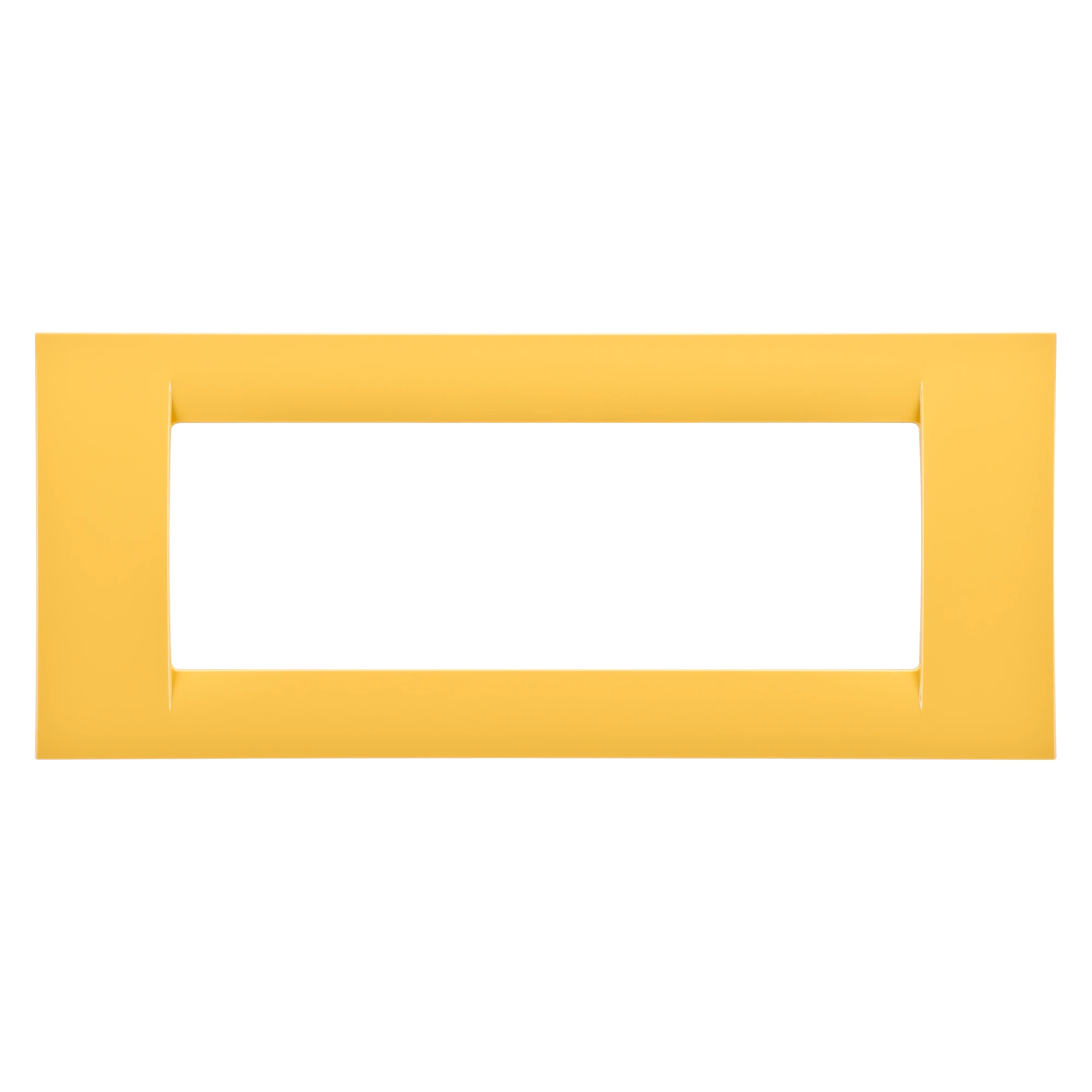 GEWISS GW22186 VIRNA PLATE - IN TECHNOPOLYMER GLOSS FINISHING - 6 GANG - CORN YELLOW - SYSTEM (img_001)