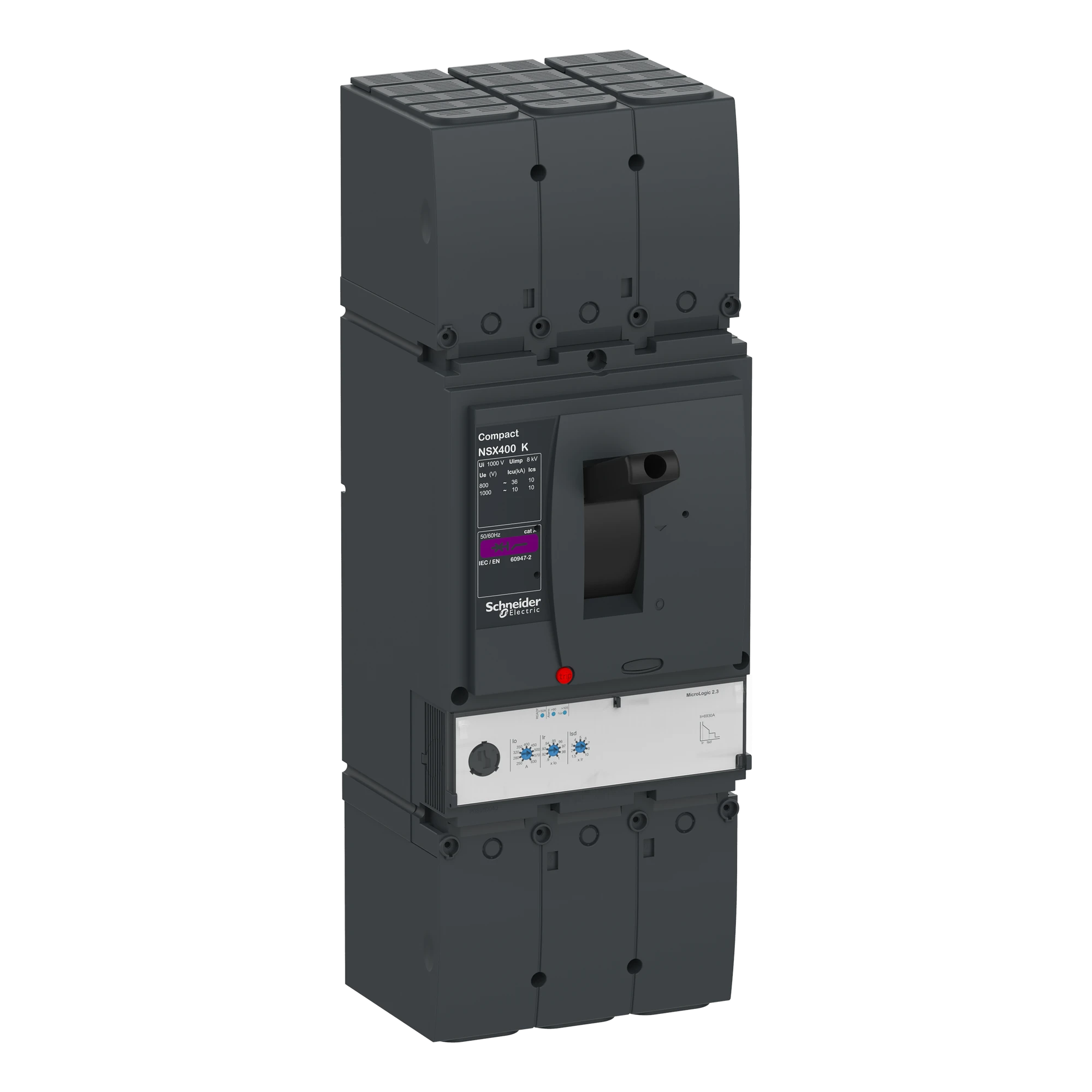 Schneider Electric C40K32D250 Compact Circuit Breaker ComPact NSX400K with MicroLogic 2.3 250 A 3P/3D 36 kA/800 VAC 10 kA/1000 VAC (img_001)