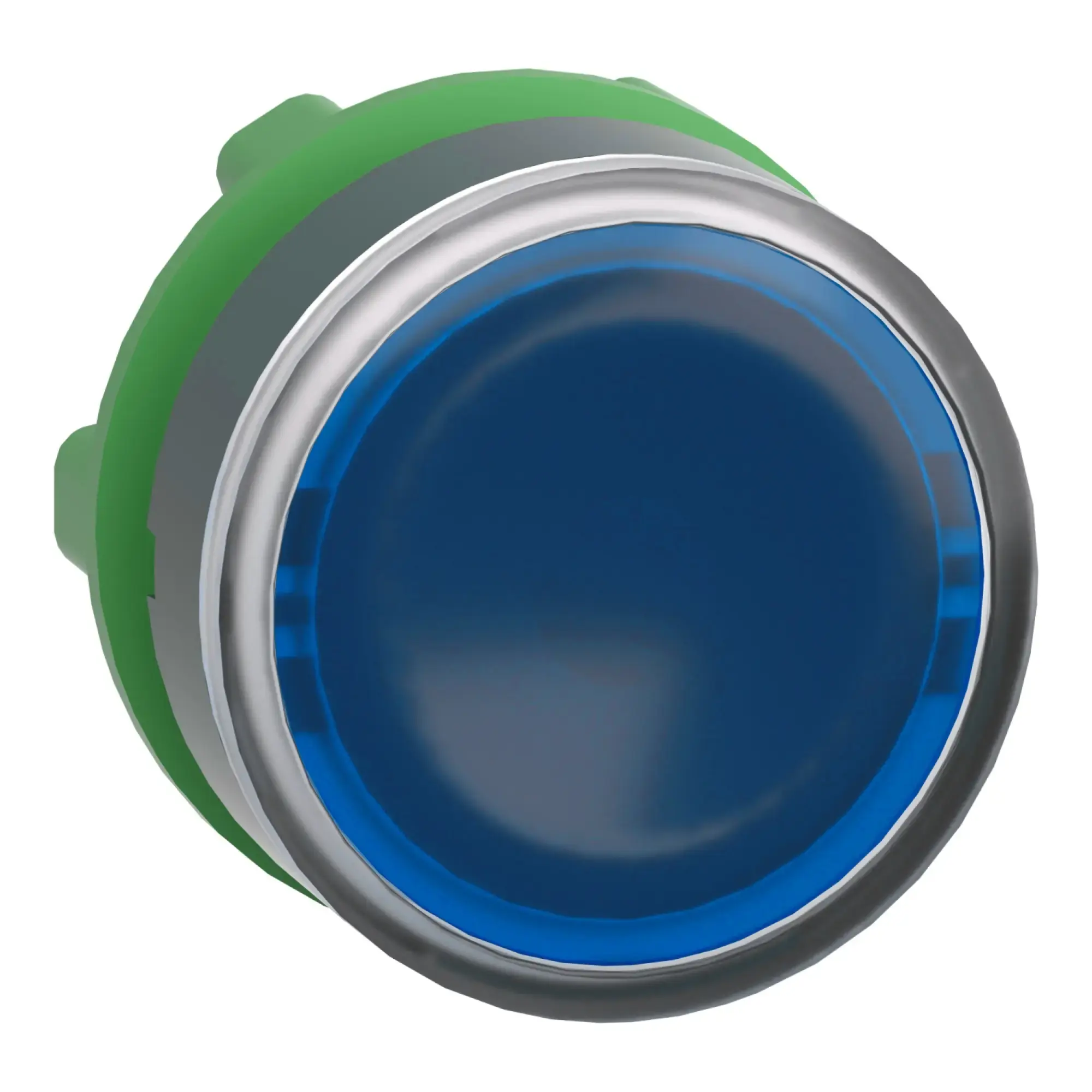 Schneider Electric ZB5AA68 Illuminated pushbutton, front element, Harmony XB5, plastic, 22mm, blue, for universal LED, for insert label (img_010)