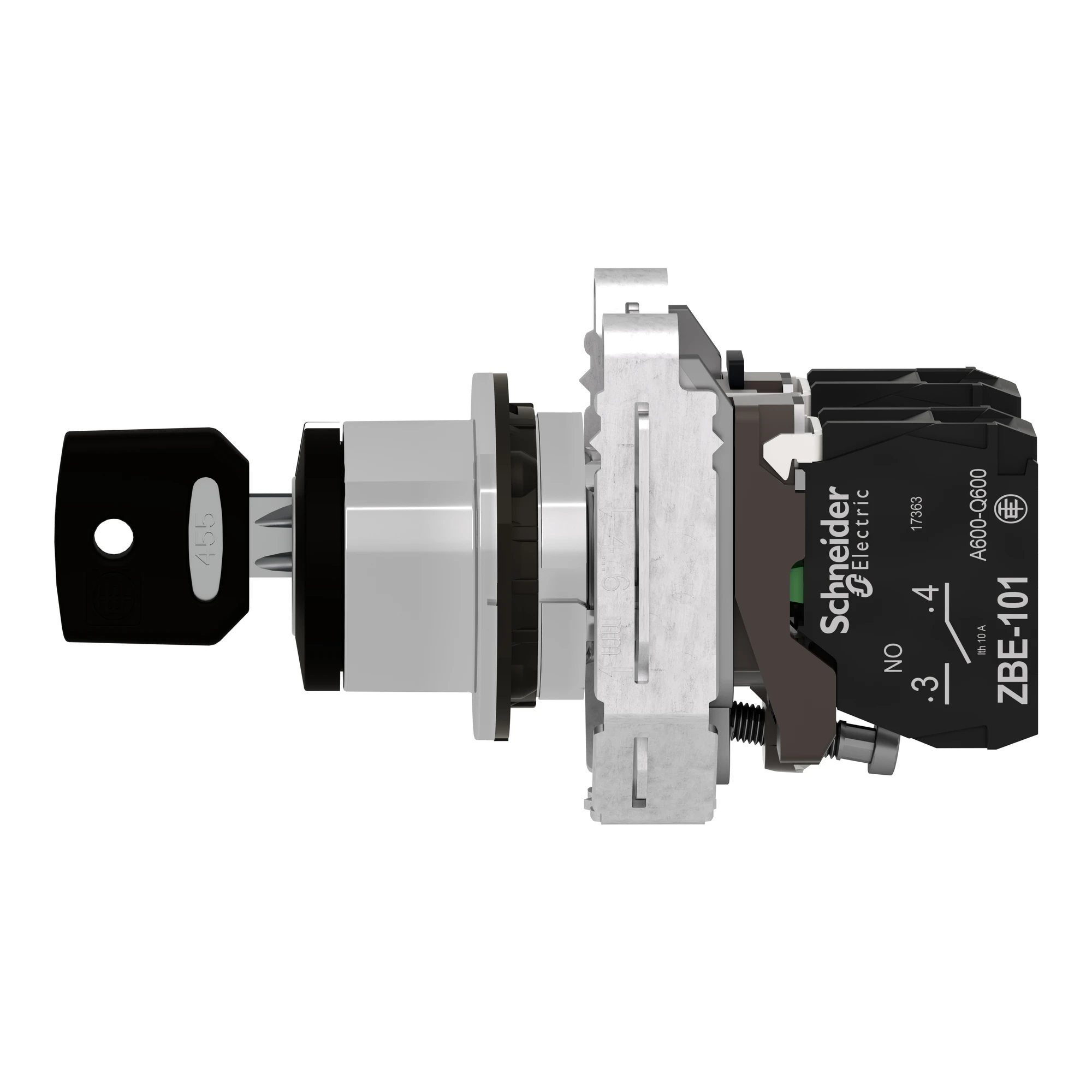 Schneider Electric XB4FG03 Key switch, Harmony XB4F, metal, 30mm, black, 3 positions, latching, Ronis 455, 2S (img_007) Schneider Electric XB4FG03 Key switch, Harmony XB4F, metal, 30mm, black, 3 positions, latching, Ronis 455, 2S (img_007)