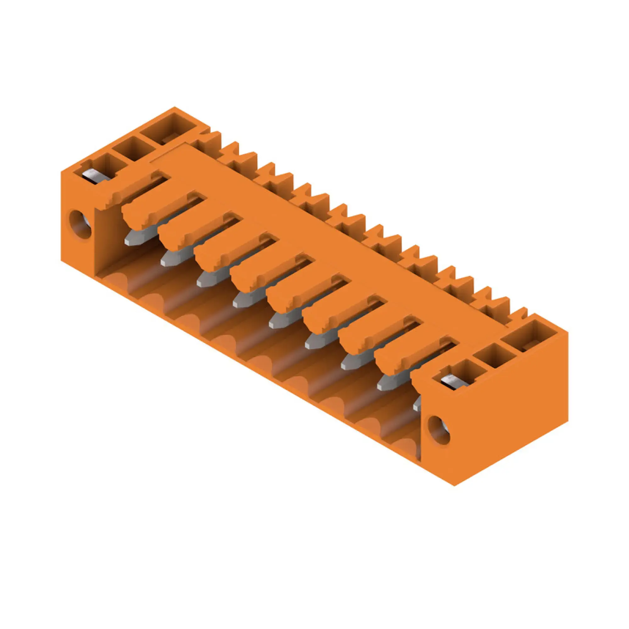 Weidmüller 1607110000 PCB connector (board connection), 160 V, 17 A, Pitch in mm: 3.50, Number of poles: 9, THT solder connection, Box (img_001)