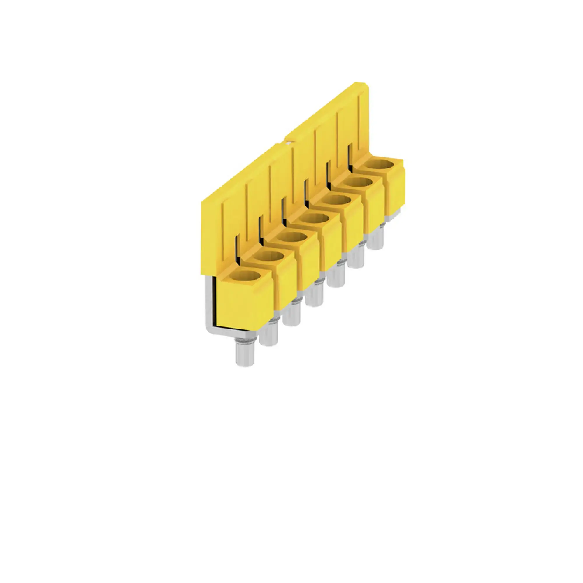 Weidmüller 1062680000 Cross-connector (terminal), when screwed in, yellow, 57 A, Number of poles: 7, Pitch in mm: 8.00, Insulated: Yes, Width: 7.6 mm (img_001) Weidmüller 1062680000 Cross-connector (terminal), when screwed in, yellow, 57 A, Number of poles: 7, Pitch in mm: 8.00, Insulated: Yes, Width: 7.6 mm (img_001)