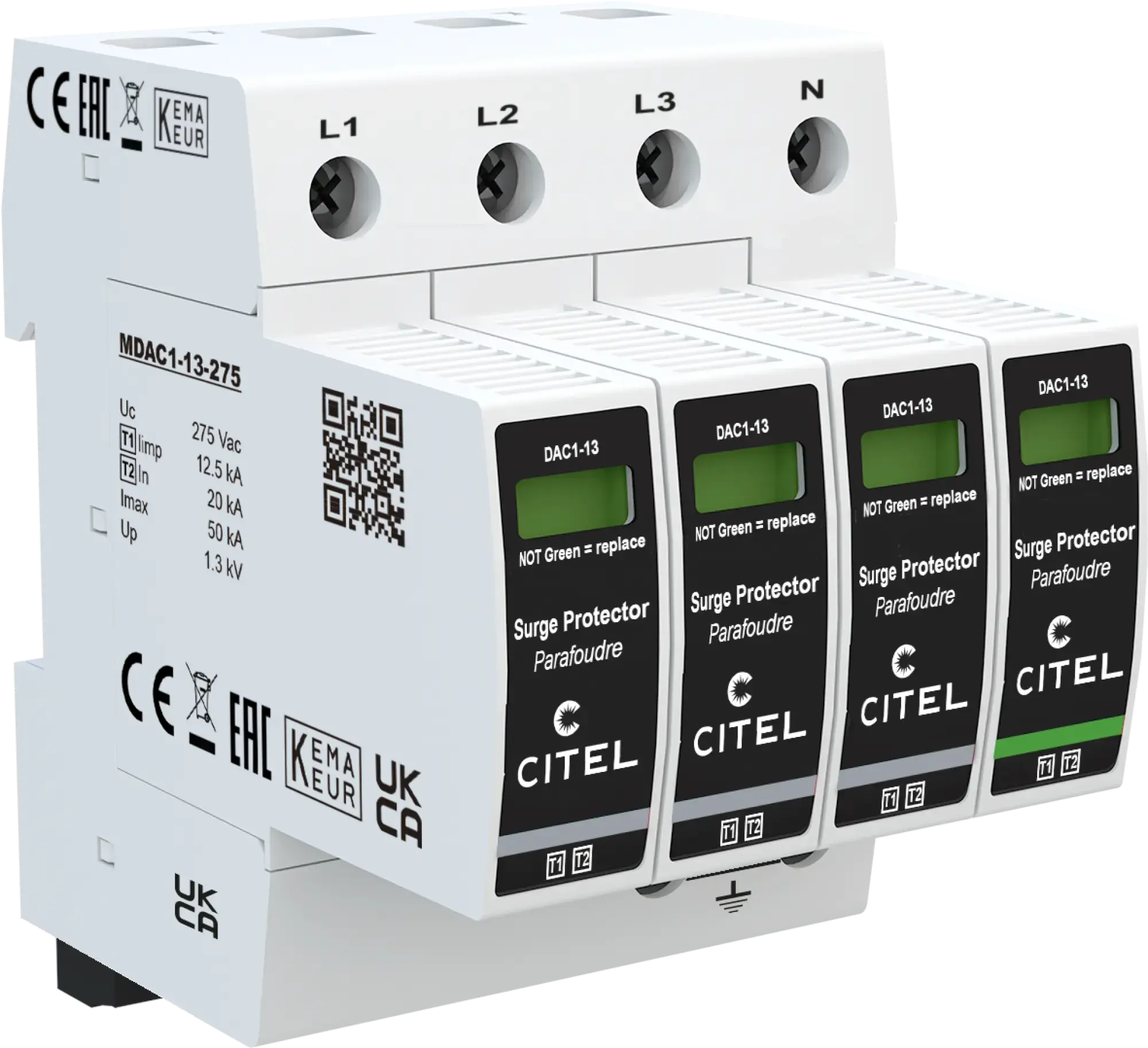 Citel 821710244 Kombi-Ableiter 4-polig Typ 1+2 für 230/400 V TT Netze zum Einsatz in der NSHV (img_001) Citel 821710244 Kombi-Ableiter 4-polig Typ 1+2 für 230/400 V TT Netze zum Einsatz in der NSHV (img_001)