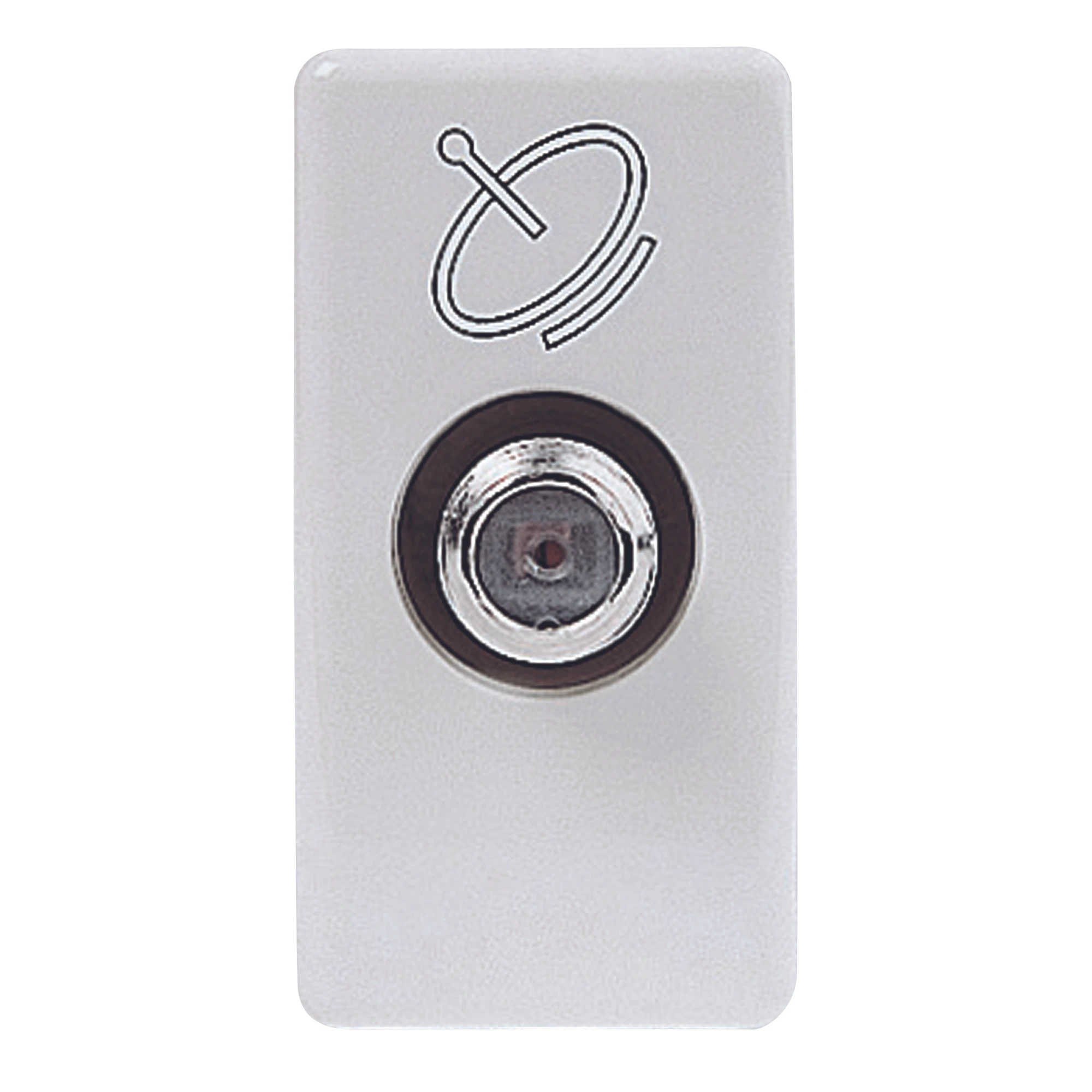 GEWISS GW20391 COAXIAL SOCKET-OUTLET TV-SAT CLASS A SHIELDING - FEMALE F CONNECTOR - DIRECT WITH CURRENT PASSING - 1 MODULE - SYSTEM WHITE (img_001)