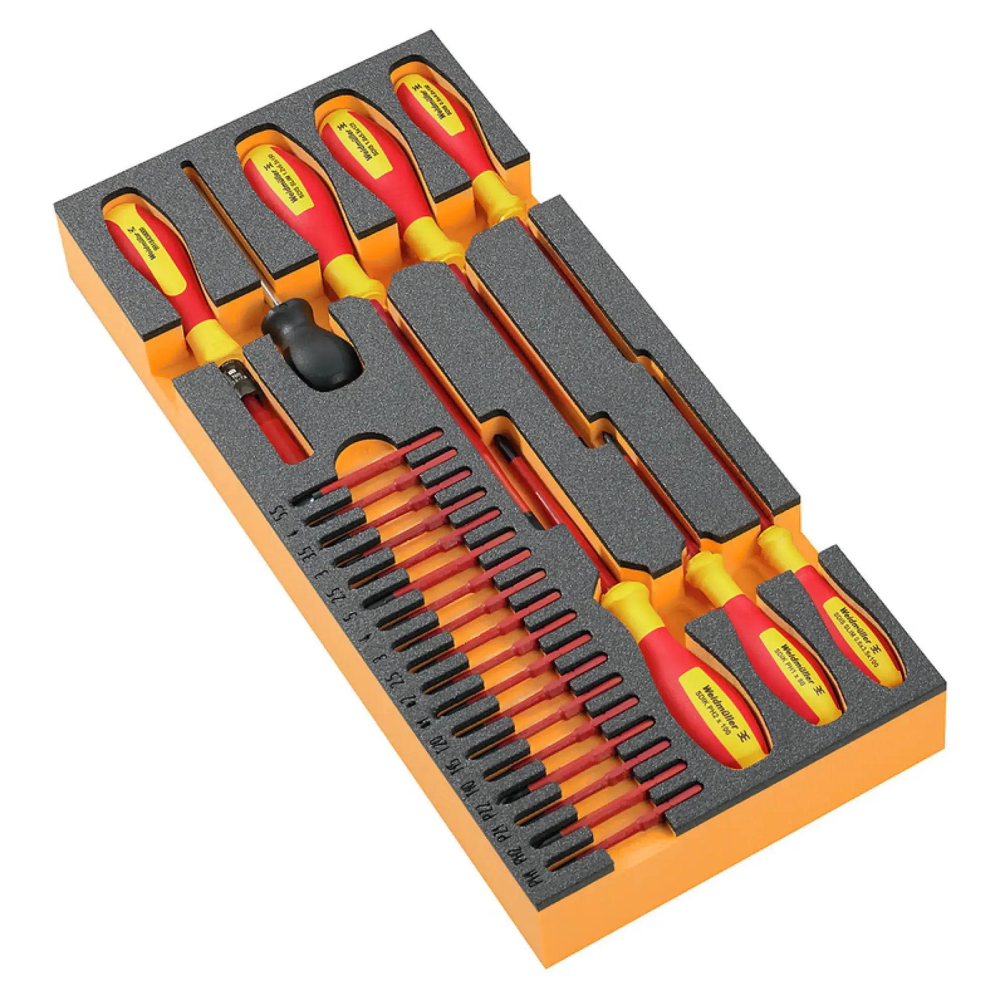 Weidmüller 2683800000 Insert (workshop trolley), with tools, Height: 50 mm, Width: 200 mm, Depth: 447 mm (img_001) Weidmüller 2683800000 Insert (workshop trolley), with tools, Height: 50 mm, Width: 200 mm, Depth: 447 mm (img_001)